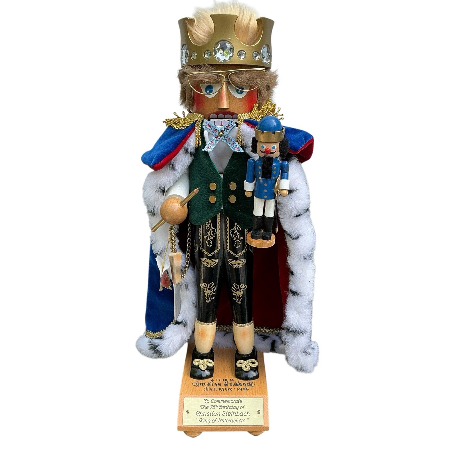 Steinbach Jubilee King Nutcracker S1000 Ltd Ed 1996 Signed Christian Steinbach