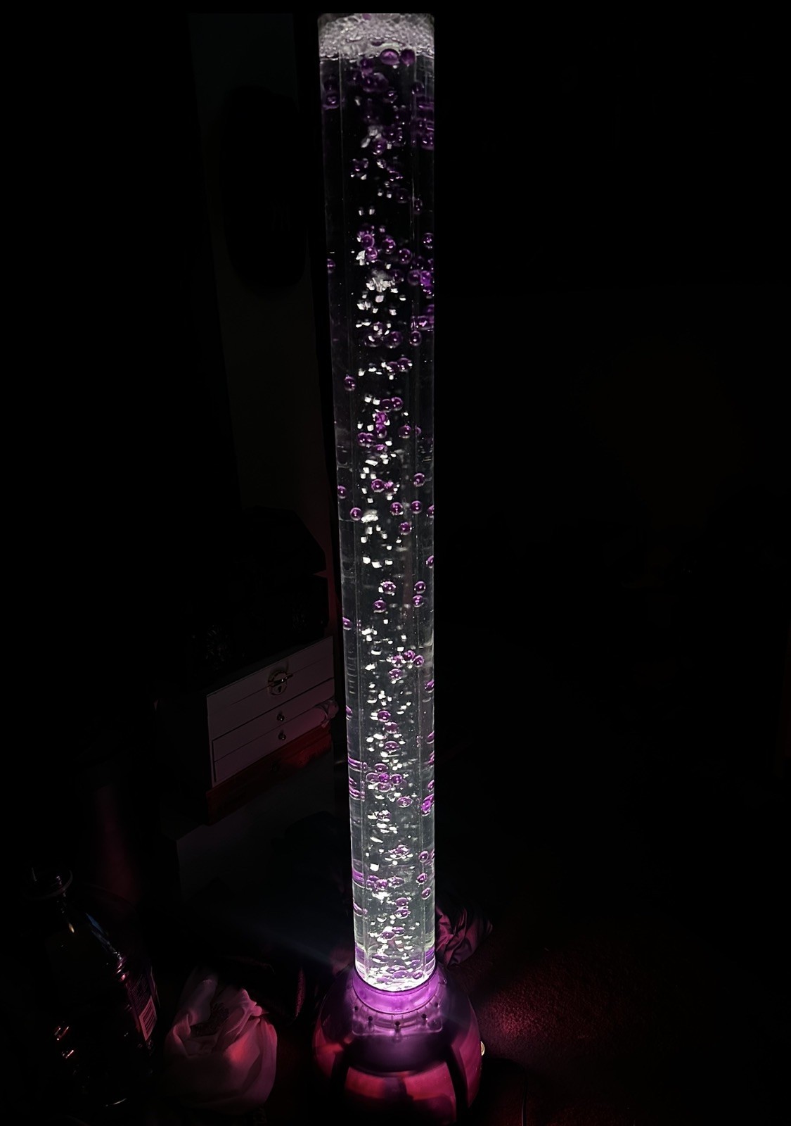 AQUA PEARL Lite PURPLE /PINK 39” Bubbler Rare NIB Vintage Spencer’s Motion NEW