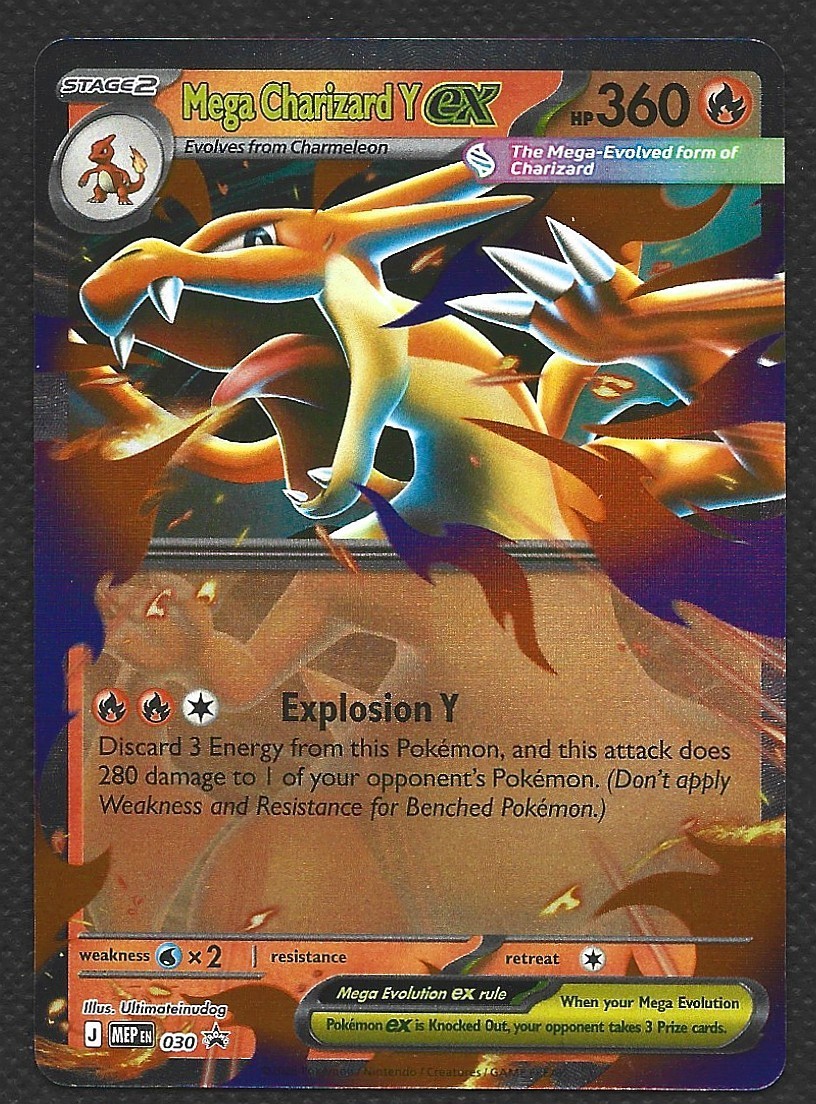 Pokemon Mega Charizard Y ex 030 Mega Evolution Holo Black Star Promo Near Mint Pokemon Mega Charizard Y ex 030 Mega Evolution Holo Black Star Promo Near Mint
