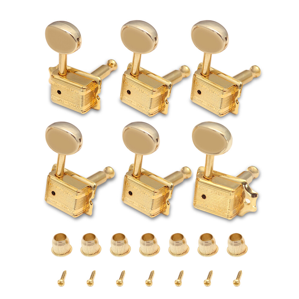 Wilkinson Deluxe Kluson F Style Guitar String Tuning Pegs Machine Heads Gold 6R Wilkinson Deluxe Kluson F Style Guitar String Tuning Pegs Machine Heads Gold 6R