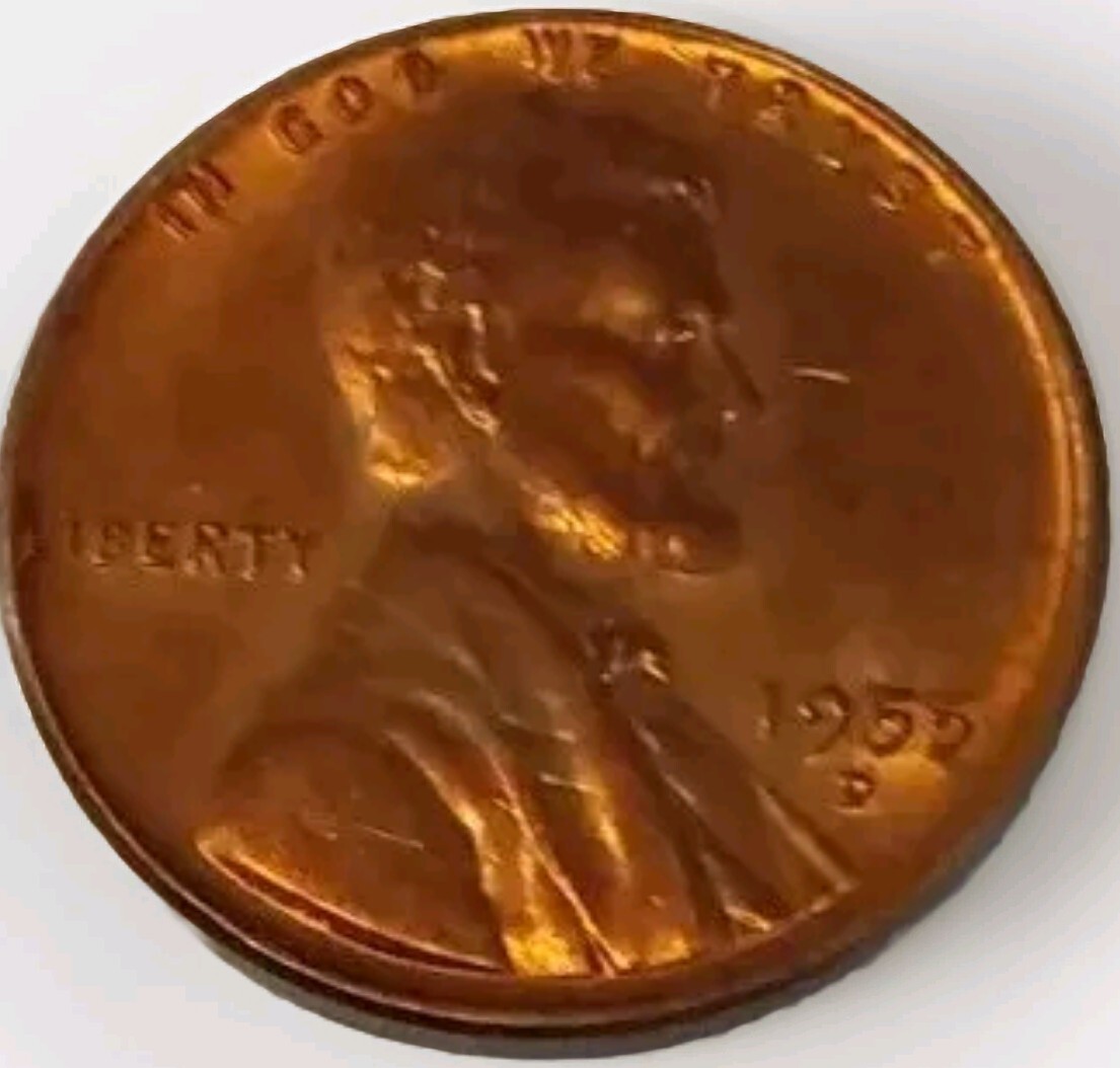 1955 D Lincoln One Cent Gem BU Red Penny-Very Clean Deep Red Color-Free Post 1955 D Lincoln One Cent Gem BU Red Penny-Very Clean Deep Red Color-Free Post