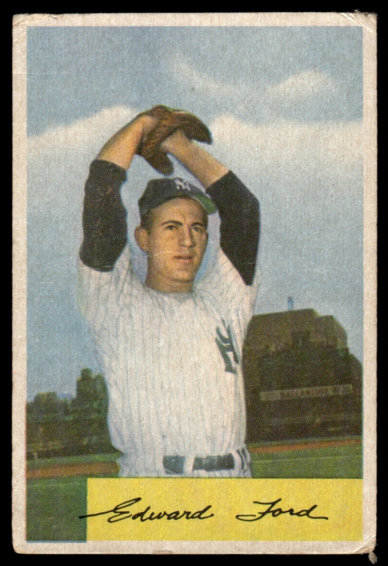 1954 Bowman Whitey Ford New York Yankees #177 1954 Bowman Whitey Ford New York Yankees #177