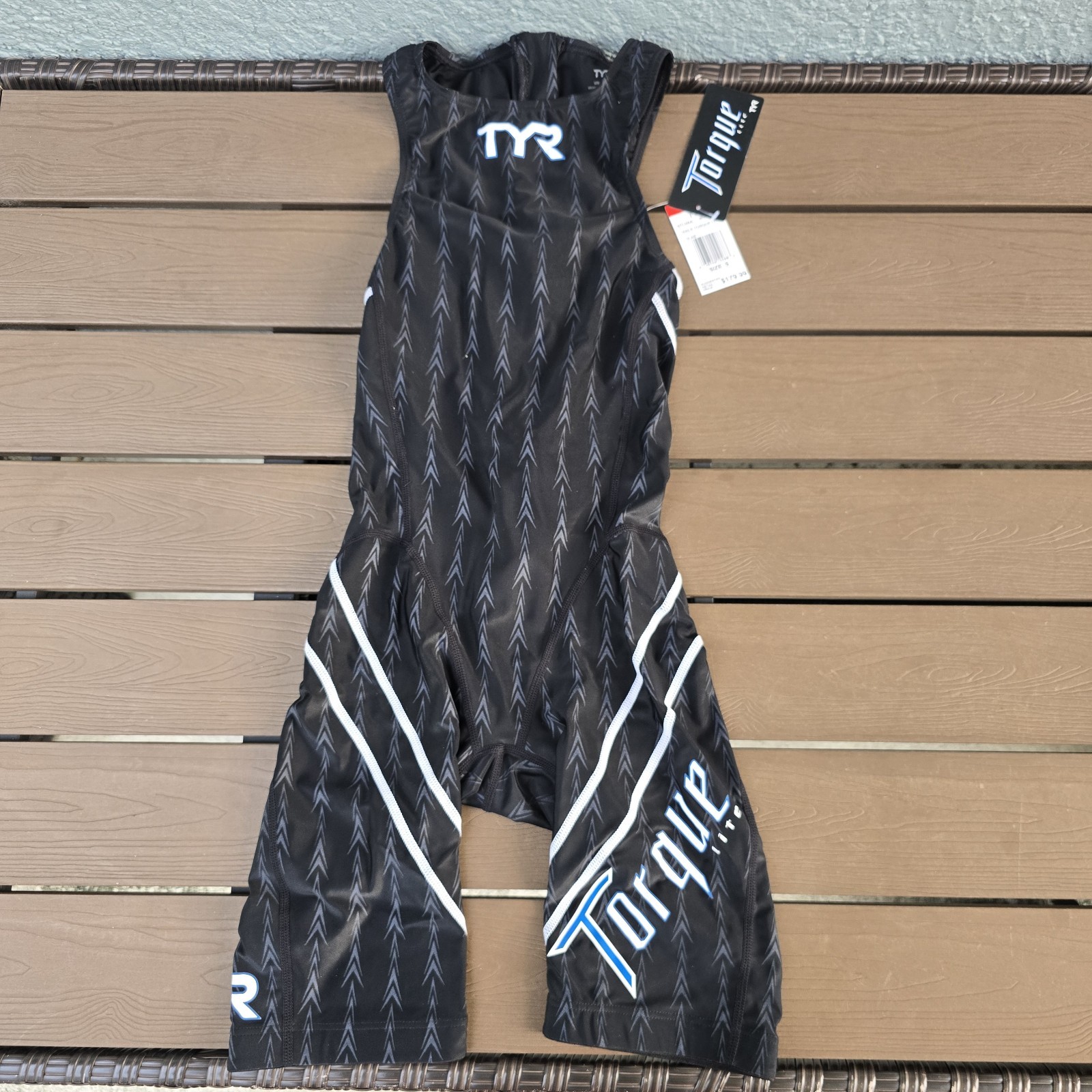 TYR Men\'s Torque Lite Black Swimskin Triathlon Suit Black Size S New In Box