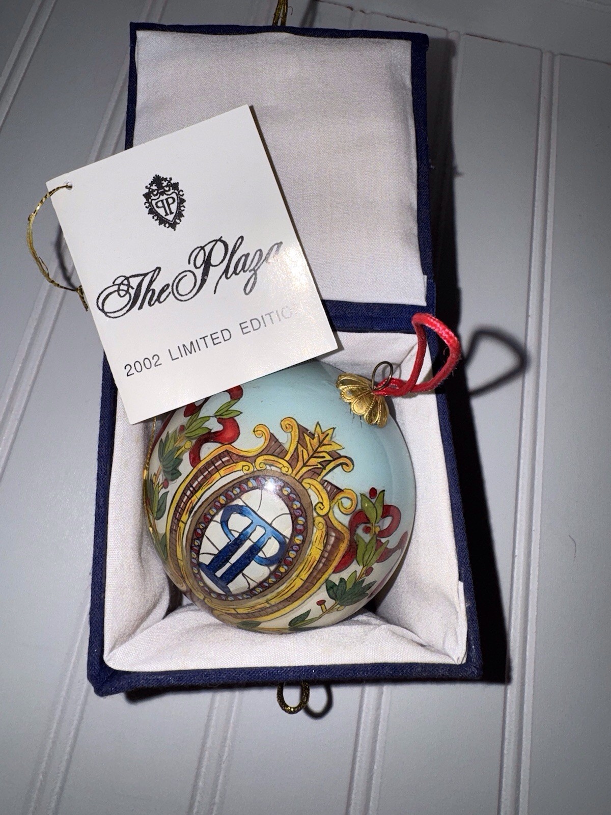 RARE NYC Plaza Hotel Hand Blown Hand Painted from Inside 2002 Christmas Ornament RARE NYC Plaza Hotel Hand Blown Hand Painted from Inside 2002 Christmas Ornament