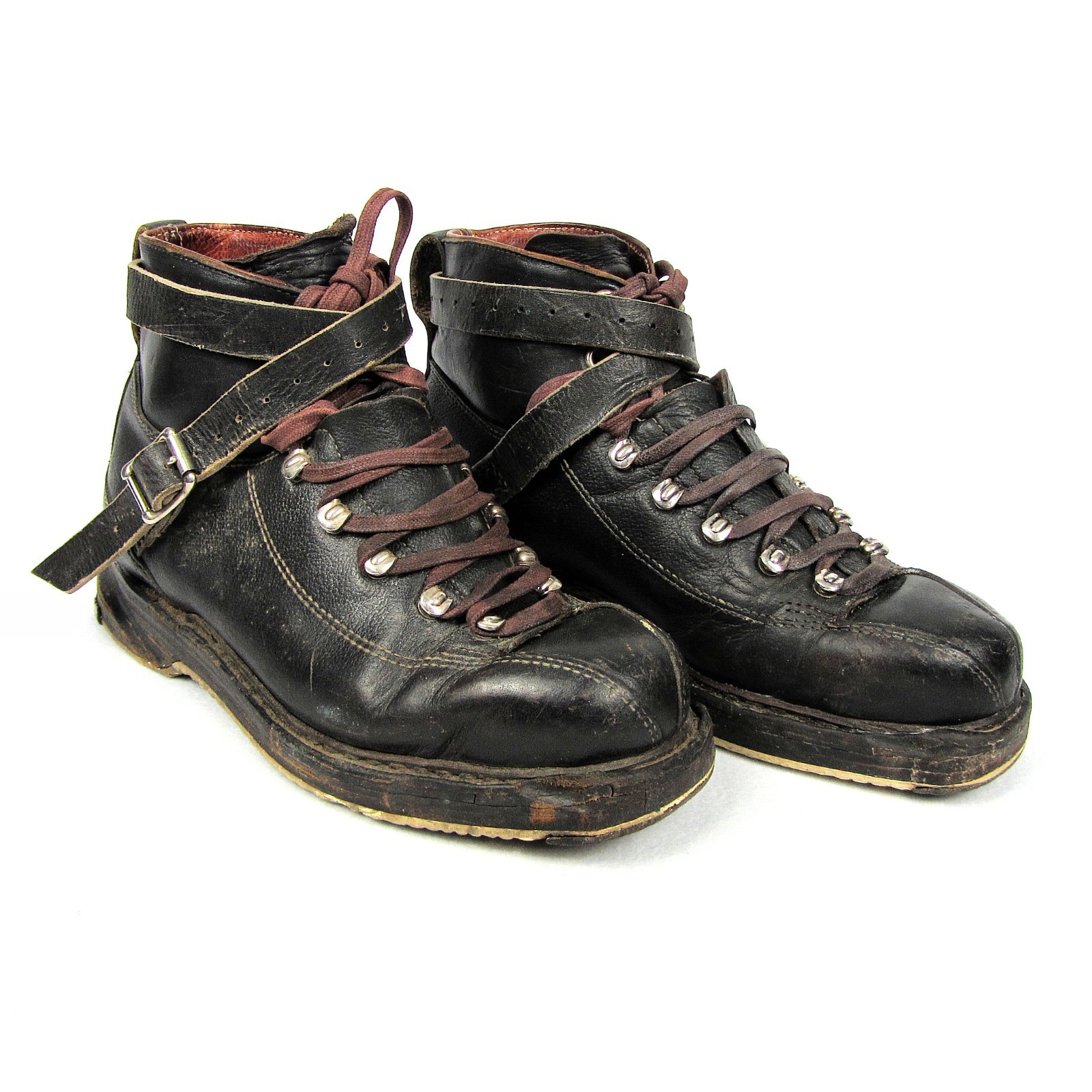 Vintage 1983 Swiss Military HENKE Black Leather Boots Peugeot Steel Heel RARE Vintage 1983 Swiss Military HENKE Black Leather Boots Peugeot Steel Heel RARE