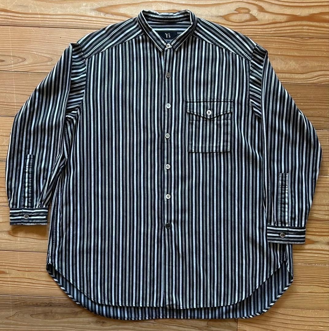 YOHJI YAMAMOTO S\'YTE Cotton Shirt Stripe Oversized Size-L Excellent Archive
