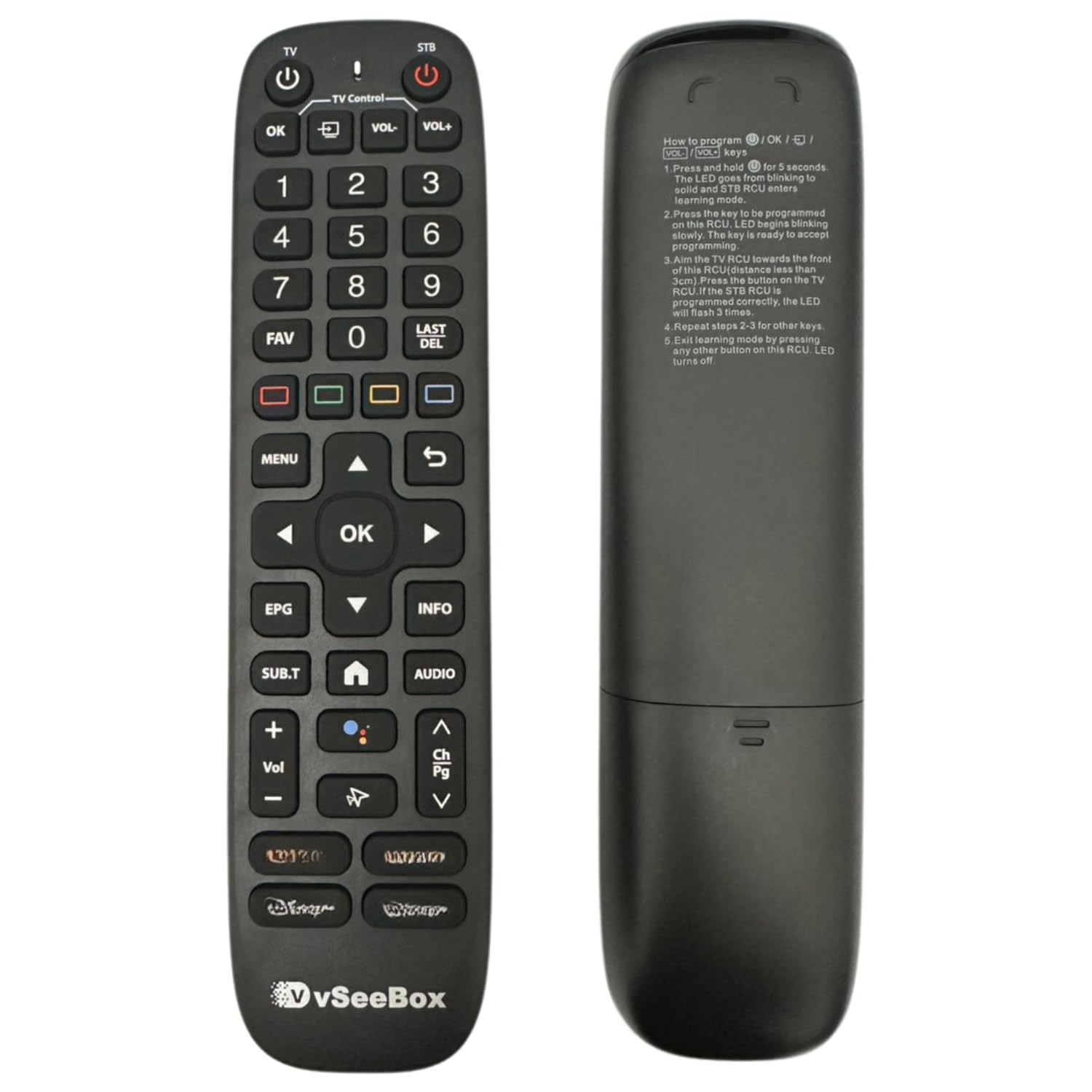 VSeeBox V6 Plus Replacement Voice Remote Backlit Keys Smart Android TV Box