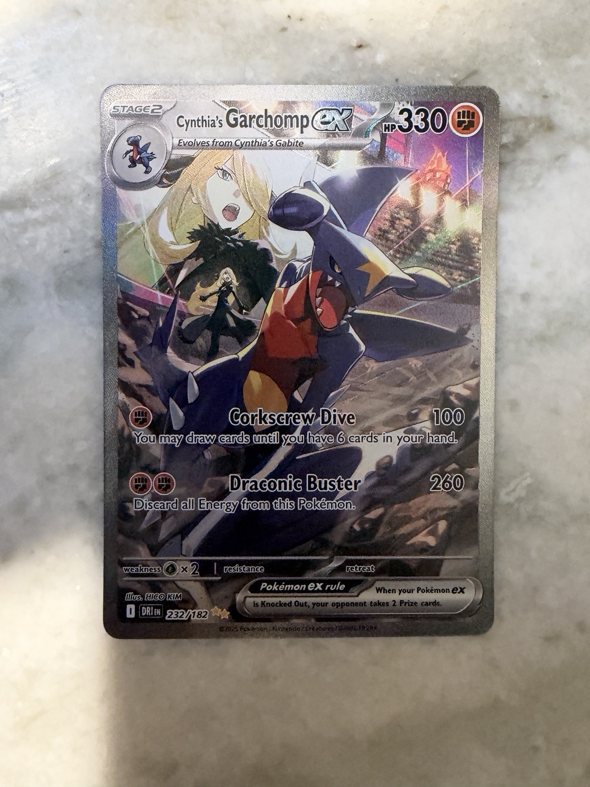 Cynthia's Garchomp ex 232/182 Sv10: Destined Rivals Holo Cynthia's Garchomp ex 232/182 Sv10: Destined Rivals Holo