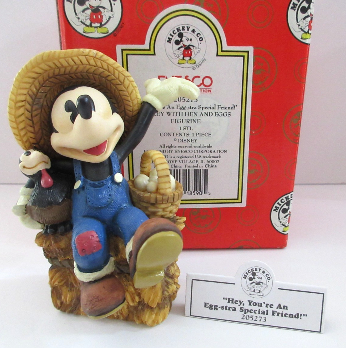 Hey, You're An Egg-Stra Special Friend Enesco Disney Mickey & Co 205273 - BOX