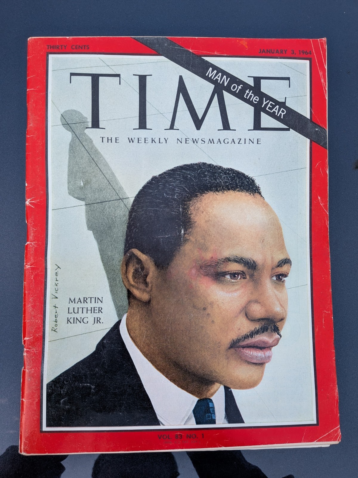 Time Magazine, Jan 3, 1964; MARTIN LUTHER KING Jr Man of the Year cover iss. VGC