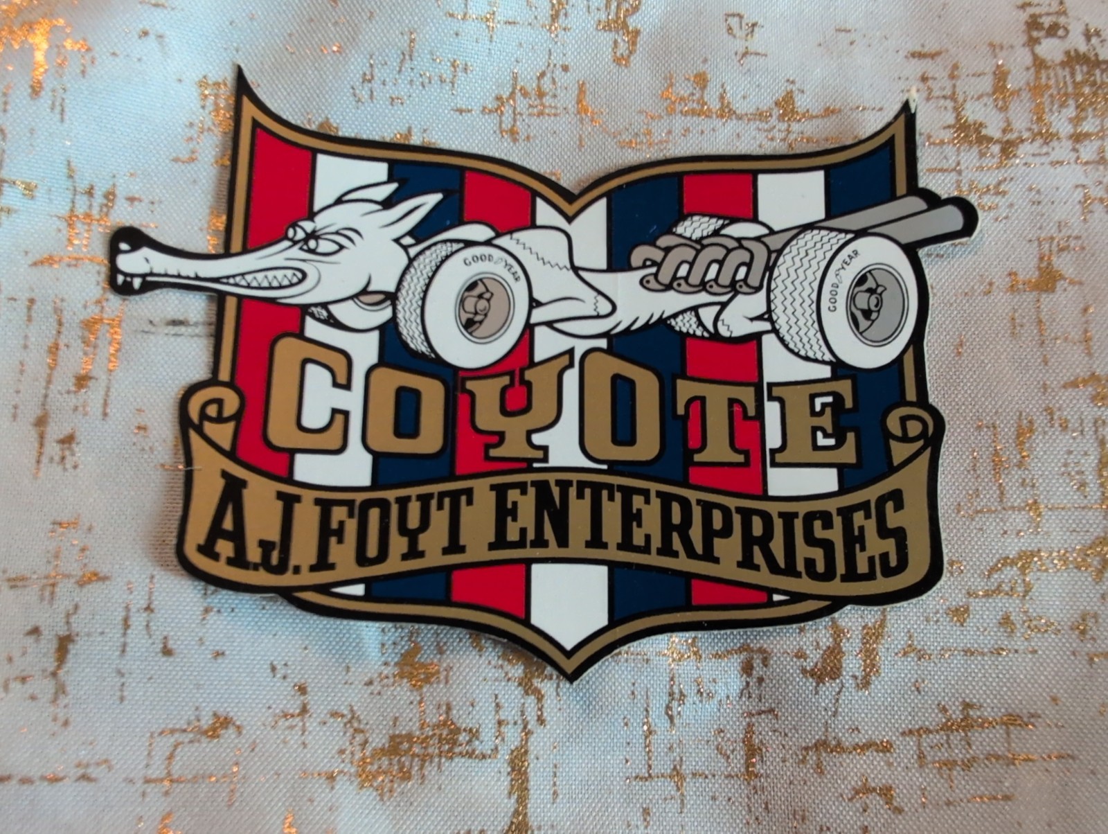 Coyote A.J. Foyt Enterprises Good Year Decal Sticker VTG RARE 5\