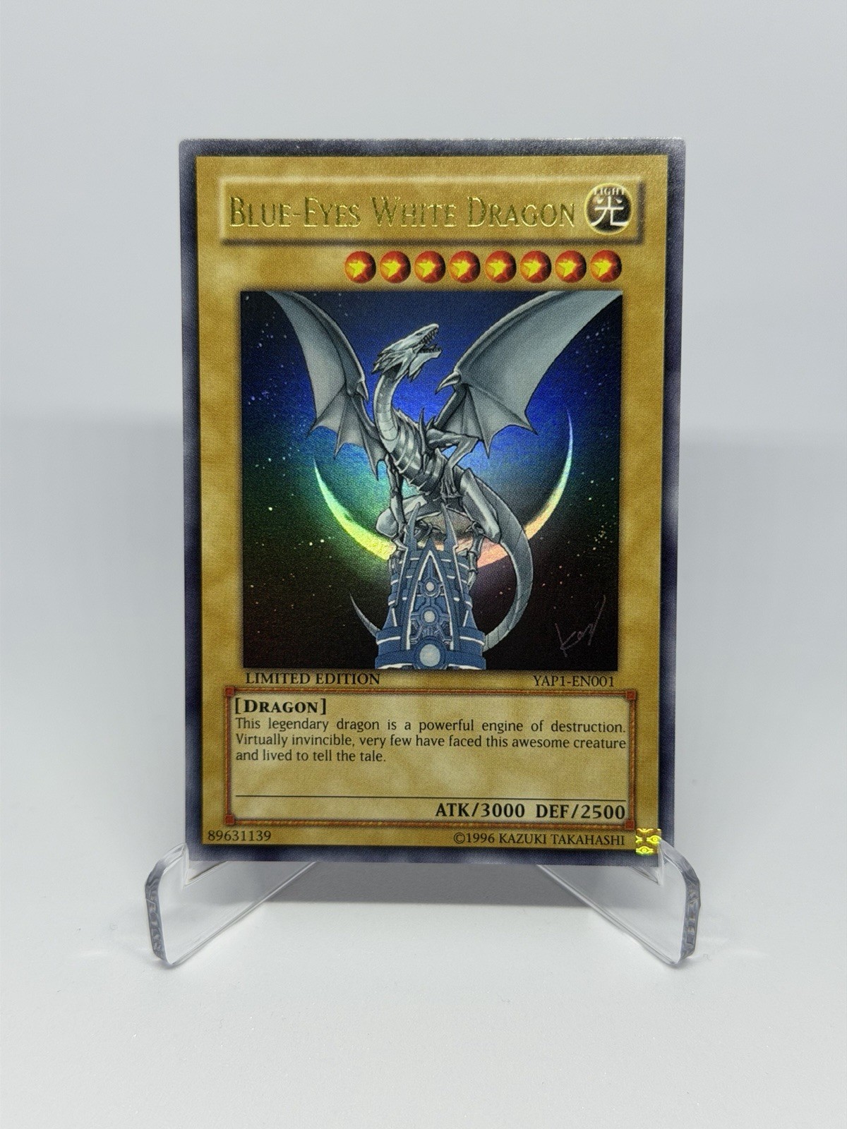 Blue-Eyes White Dragon Anniversary YAP1-EN001 Ultra Rare Limited EN GRADE MEπ Blue-Eyes White Dragon Anniversary YAP1-EN001 Ultra Rare Limited EN GRADE MEπ