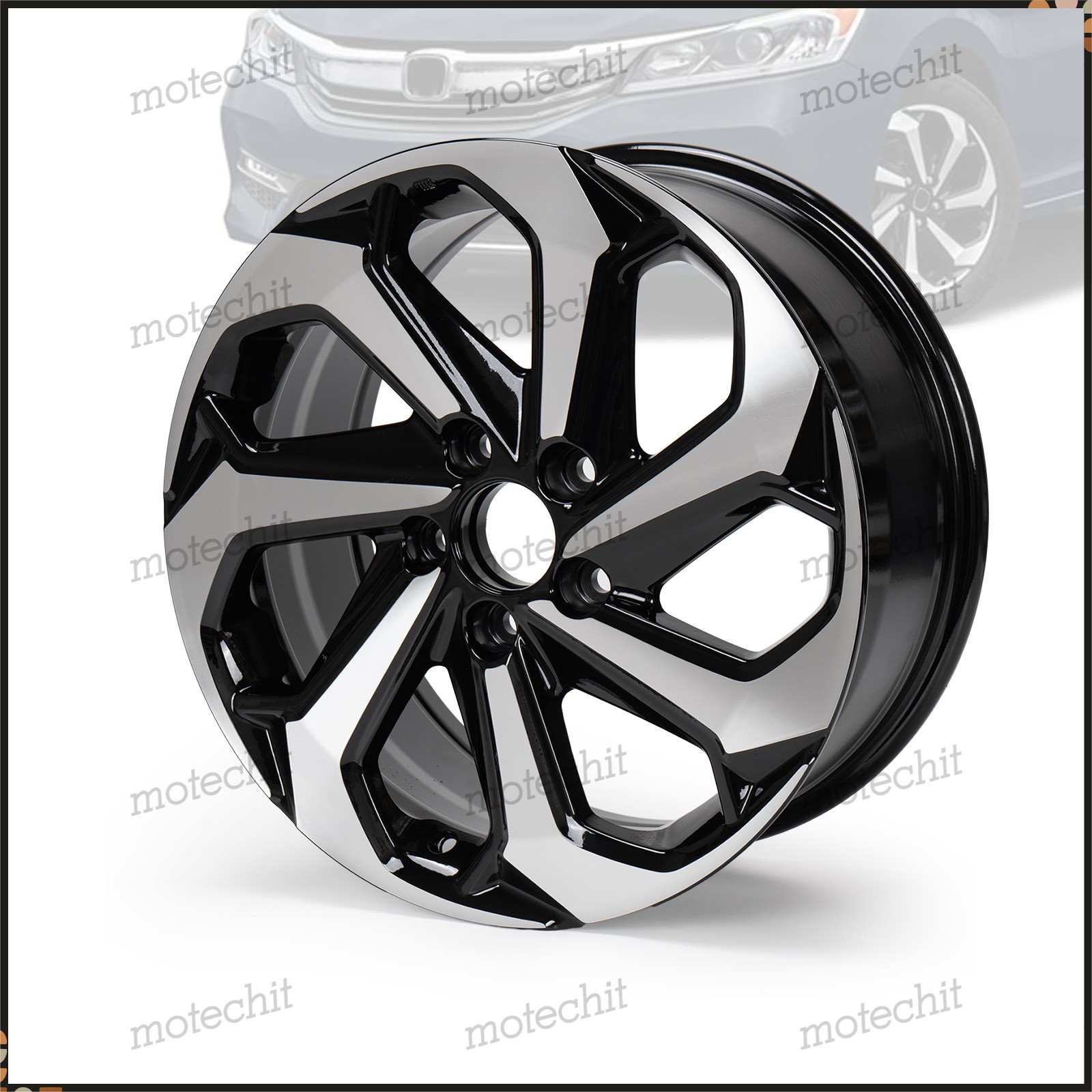 17 Inch Machined Black Rim For 2016 2017 Honda Accord Sport 17\
