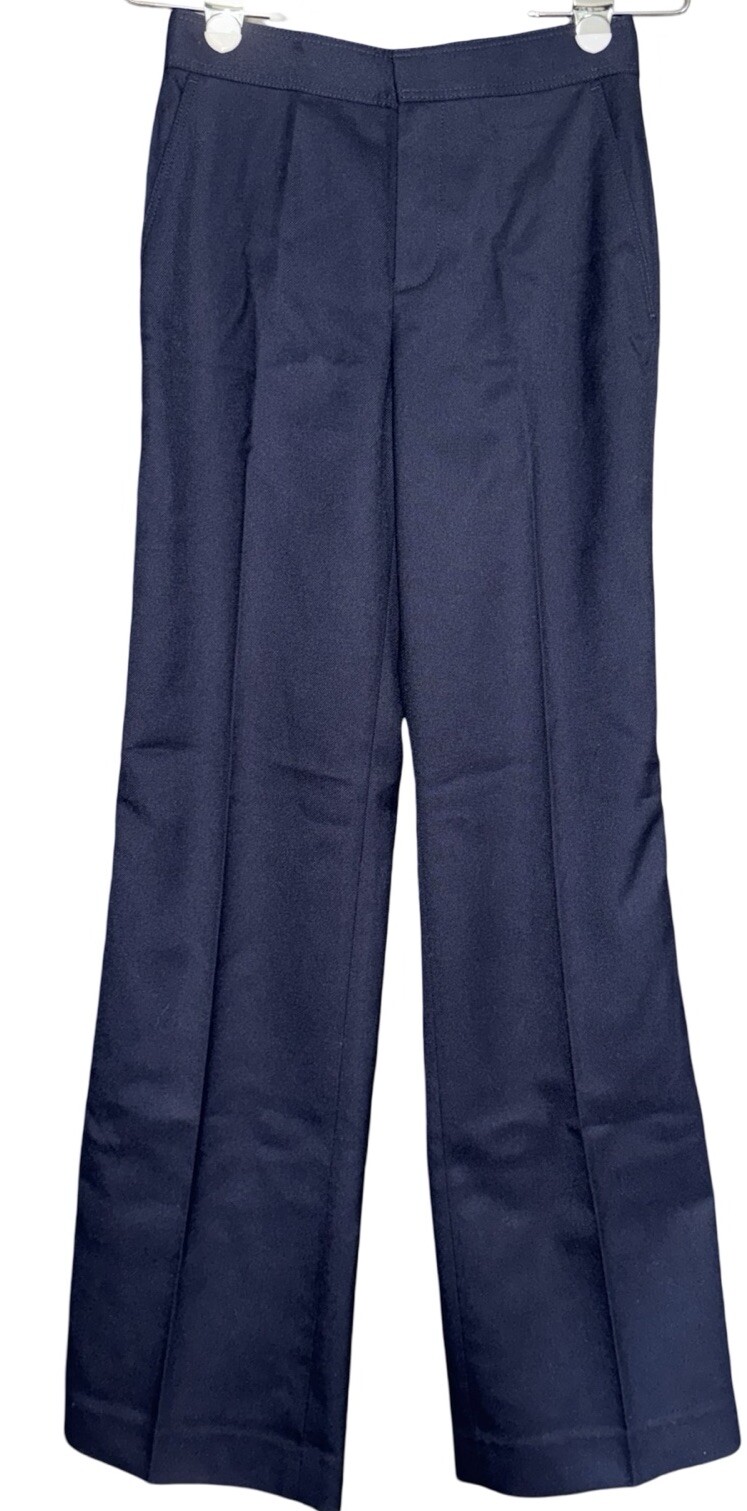 Club Monaco Women\'s Tailored Wide Leg Pants Sz 26x32 00 Navy Blue Retail $229