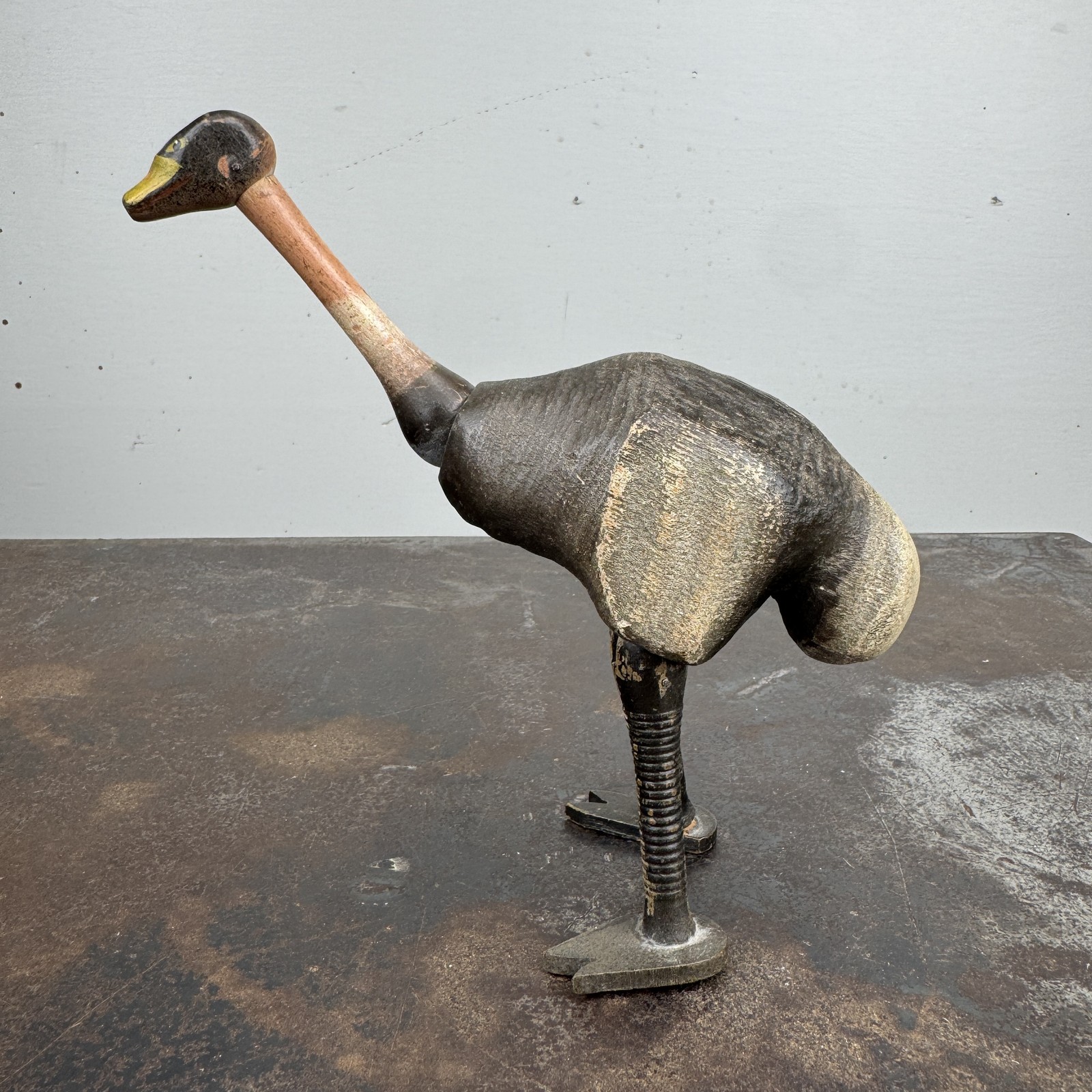Vtg Schoenhut Wood OSTRICH w/ Painted Eyes - Reduced Size