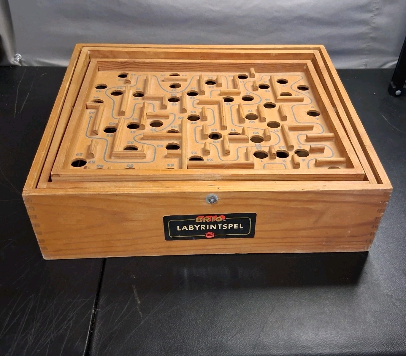Vintage BRIO Sweden Wooden Labyrinth Tilt Maze Game Labyrintspel 1950 Vintage BRIO Sweden Wooden Labyrinth Tilt Maze Game Labyrintspel 1950