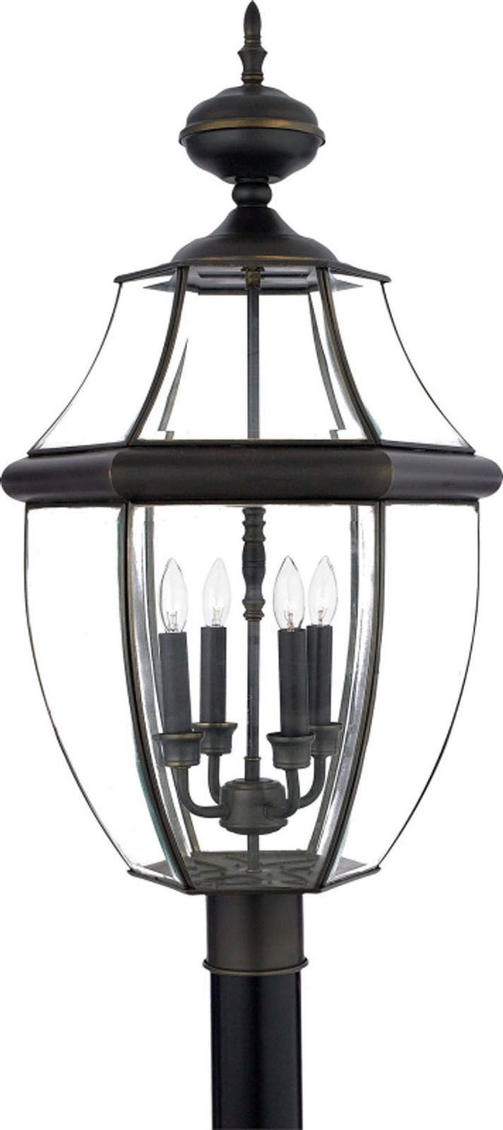 Quoizel Newbury Four Light Outdoor Post Mount in Medici Bronze - NY9045Z