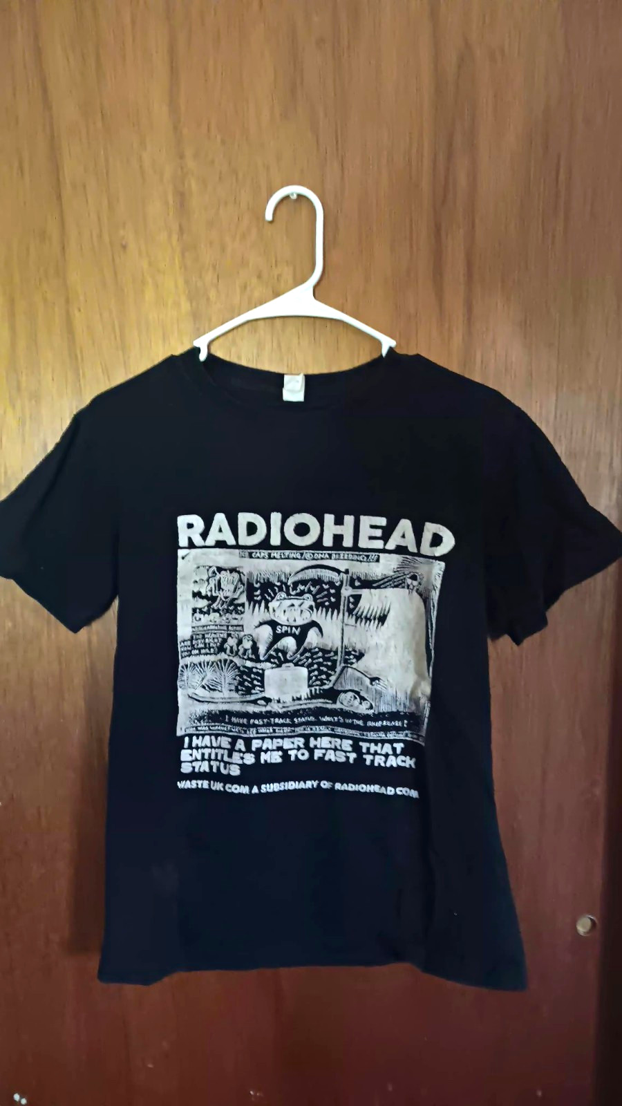 Radiohead Black Graphic Print Cotton Crew Neck Short Sleeve T-Shirt Size S