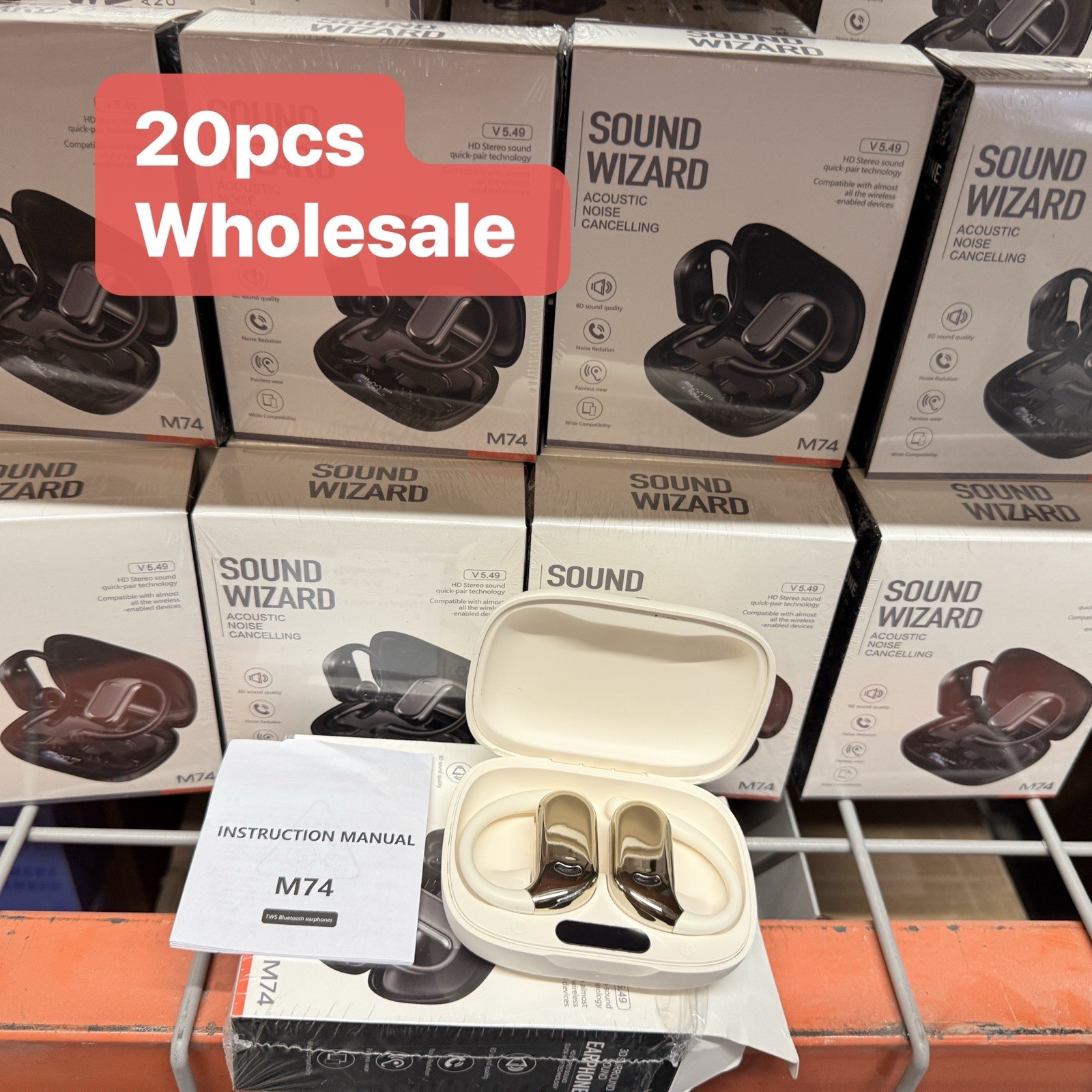 20 Sets Wholesale Lots Wireless Bluetooth earbuds—sold in bundles of 20 boxes, 20 Sets Wholesale Lots Wireless Bluetooth earbuds—sold in bundles of 20 boxes,