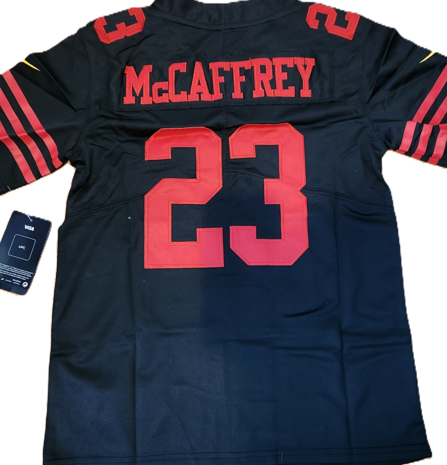NWT adult customized 49ers #23 christian Mccaffrey S-3xL stitched black