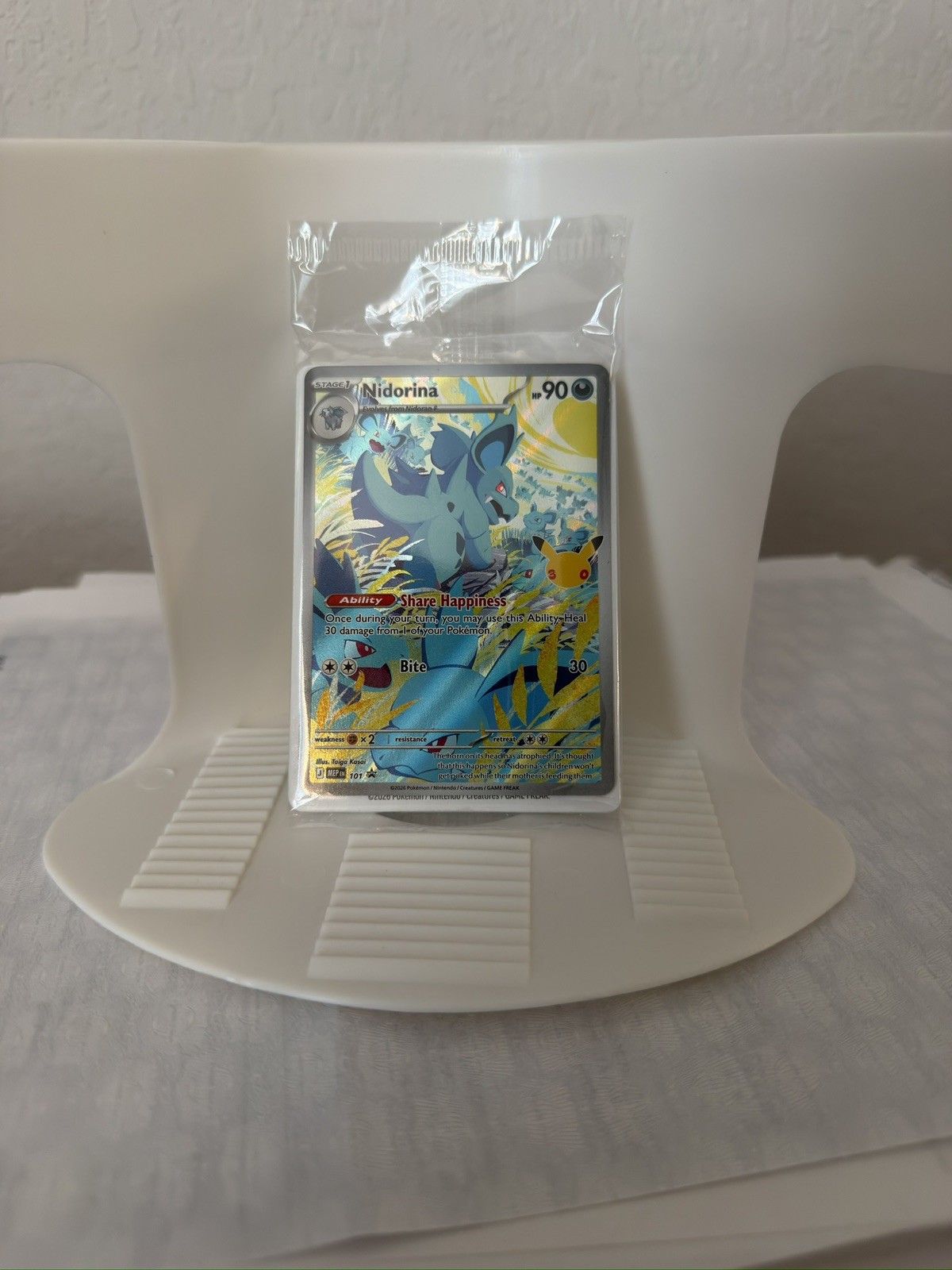 Nidorina - 101 (30th Celebration) Promo Pokemon Center Stamped SEALED SHIP ASAP Nidorina - 101 (30th Celebration) Promo Pokemon Center Stamped SEALED SHIP ASAP