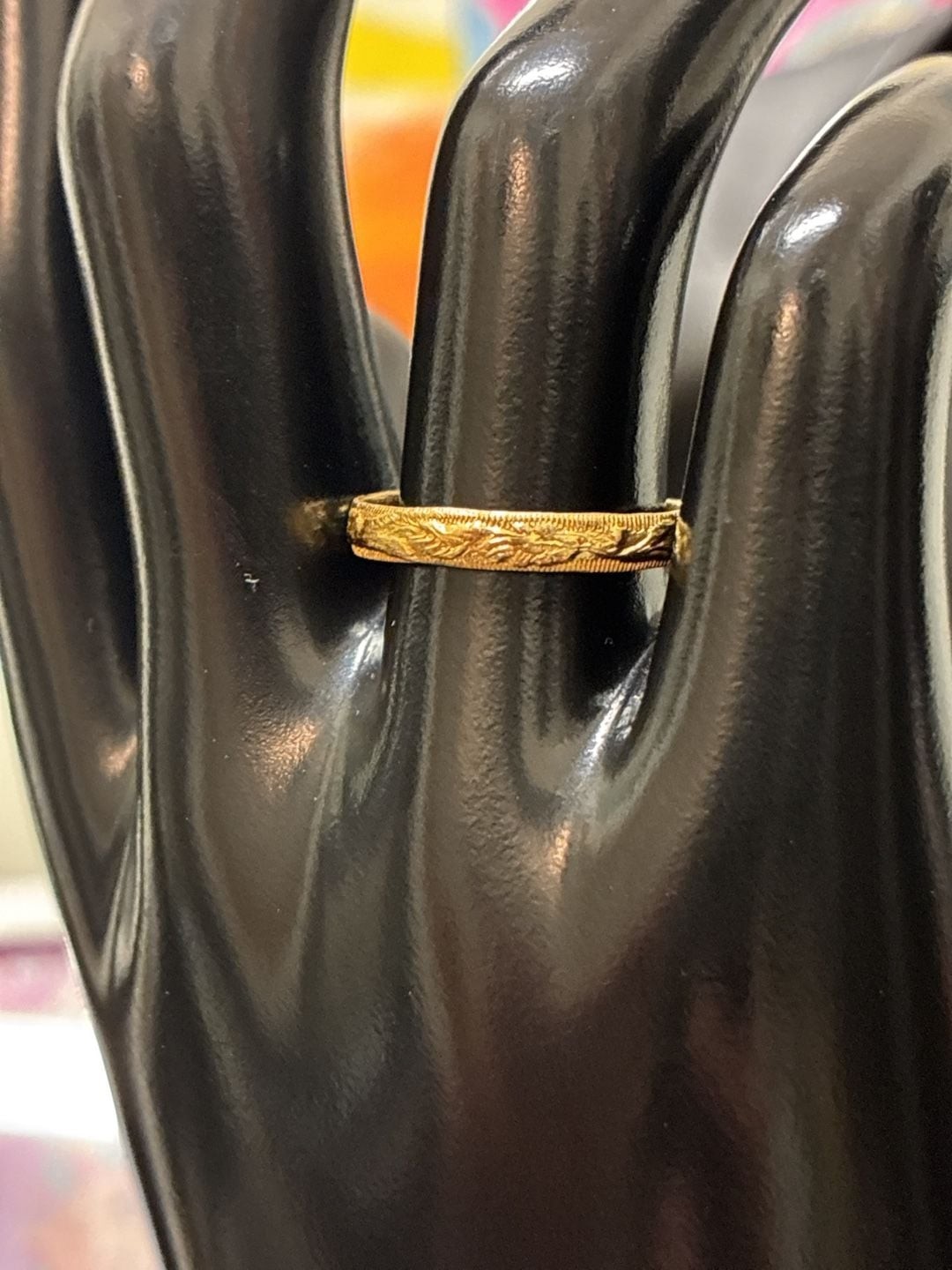 RARE Vintage 1920s Art Deco Floral Milgrain Engraved 14K Gold Wedding Band RARE Vintage 1920s Art Deco Floral Milgrain Engraved 14K Gold Wedding Band
