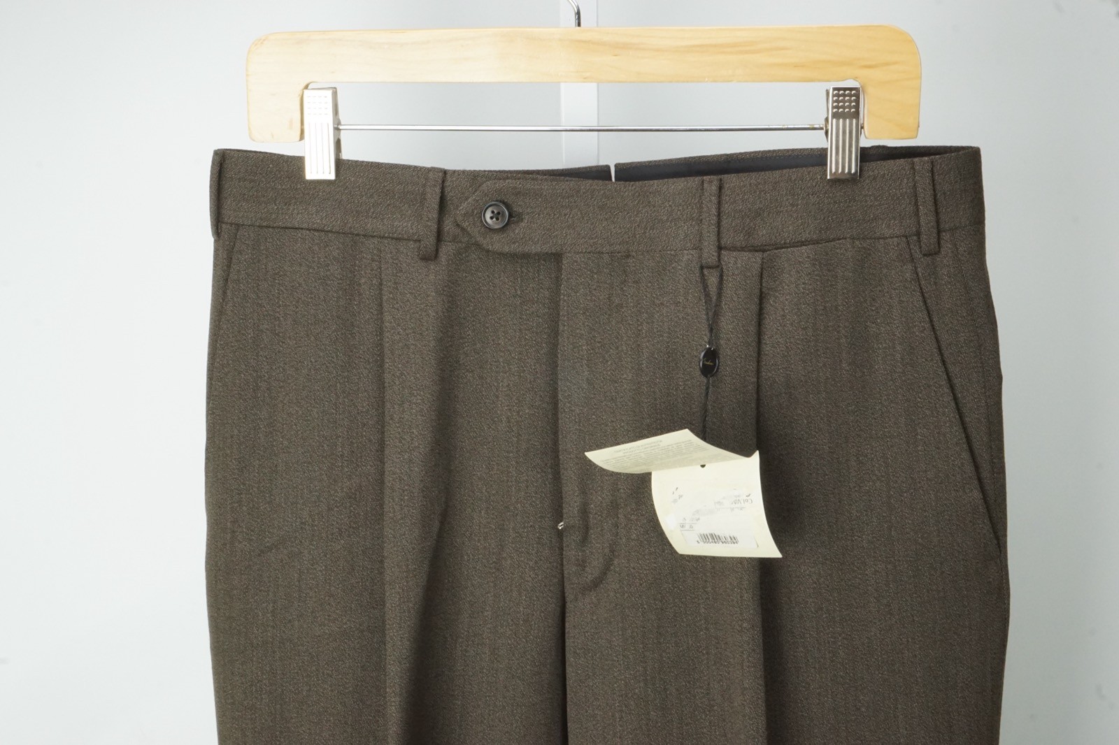 Corneliani Master Brown Woven 100% Wool Dress Pants Sz 48R EU BRAND NEW