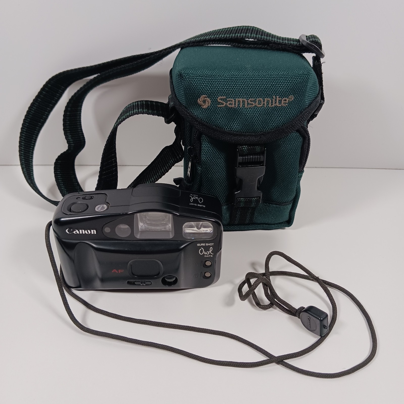 Vintage Canon Sure Shot AF Owl Date 35mm Film Point & Shoot Camera w/ Bag Tested Vintage Canon Sure Shot AF Owl Date 35mm Film Point & Shoot Camera w/ Bag Tested