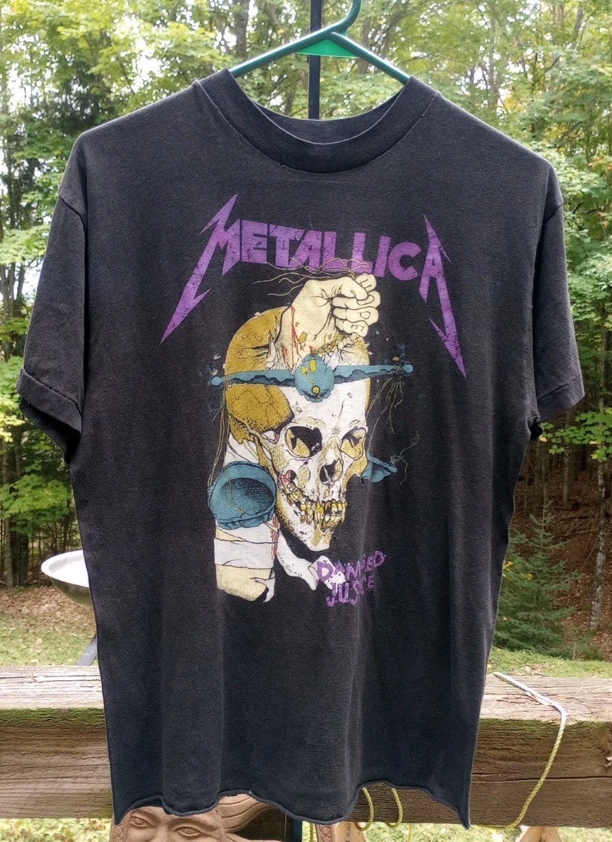 Vintage 1988 Metallica Concert T-shirt And Justice For All Tour Double Sided Vintage 1988 Metallica Concert T-shirt And Justice For All Tour Double Sided