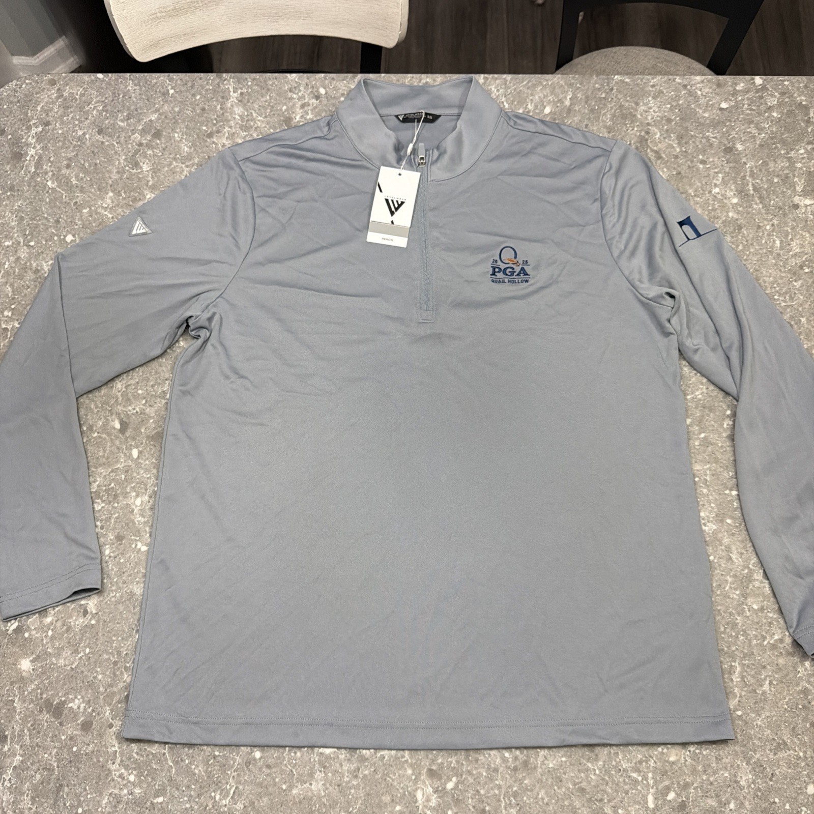 Levelwear 2025 PGA Championship Gray Quarter Zip Pullover Men\'s XL Golf Levelwear 2025 PGA Championship Gray Quarter Zip Pullover Men\'s XL Golf
