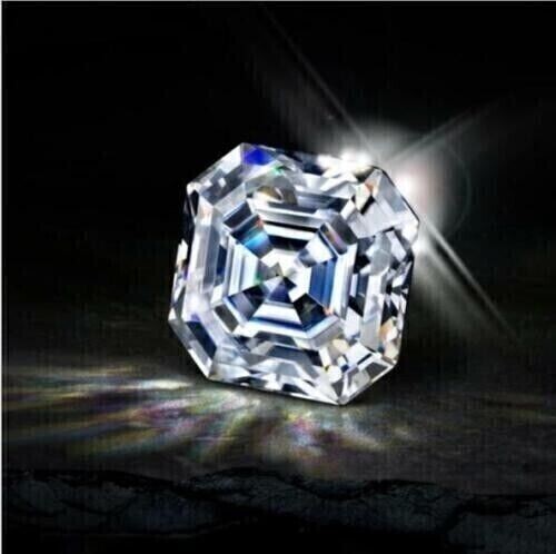 4.7 Ct Asscher Cut Lab-Grown CVD Diamond D Color VVS1 Clarity EGL Loose Gem 6JHF