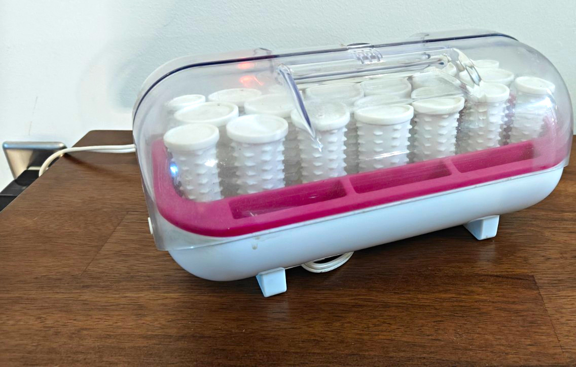Vintage Conair Wavemaker 20 Heated Hot Rollers Hair Setter Pink White Tested