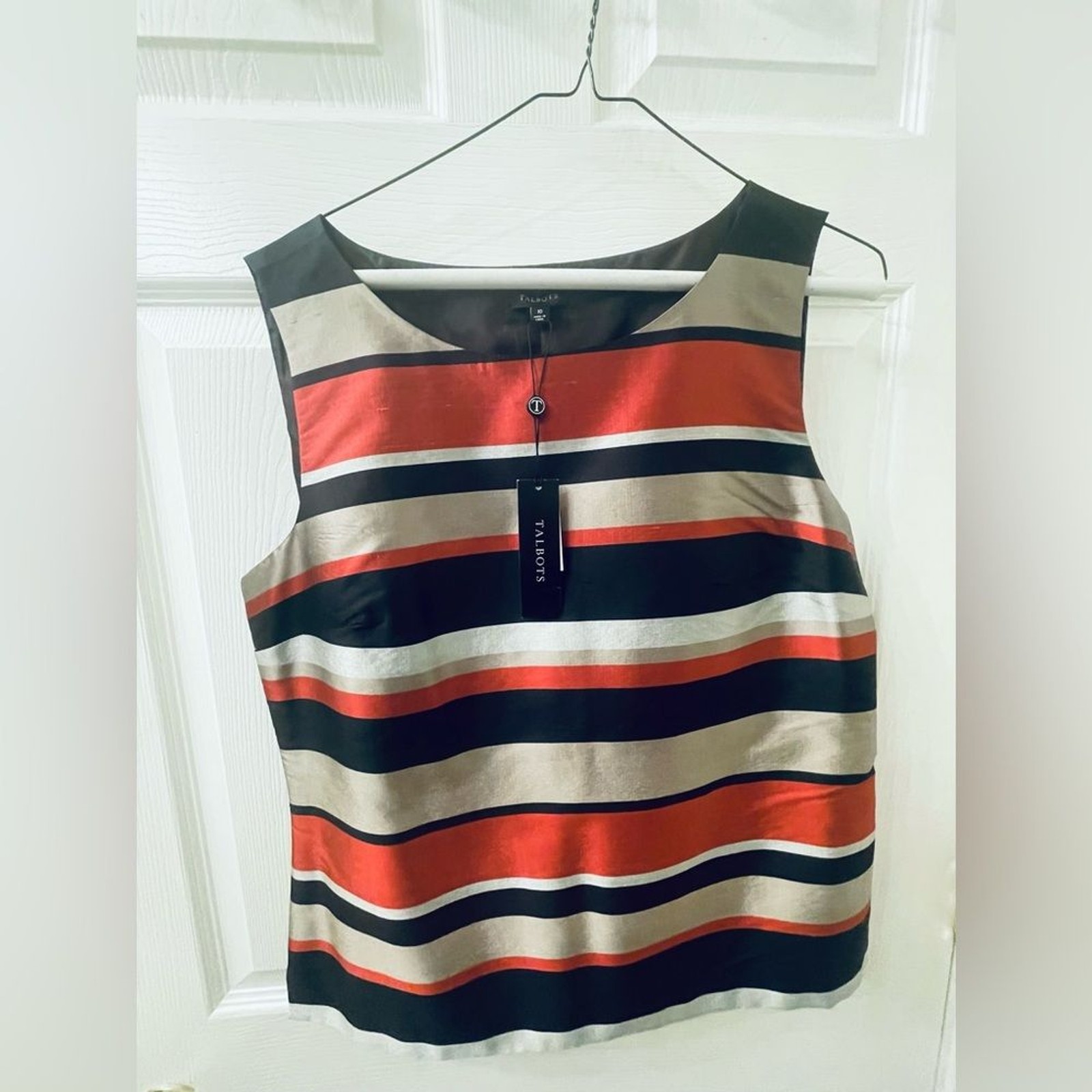 Brand New Talbots Tank Top - striped - black red - S10 NWT - Sleeveless Tank Top Brand New Talbots Tank Top - striped - black red - S10 NWT - Sleeveless Tank Top