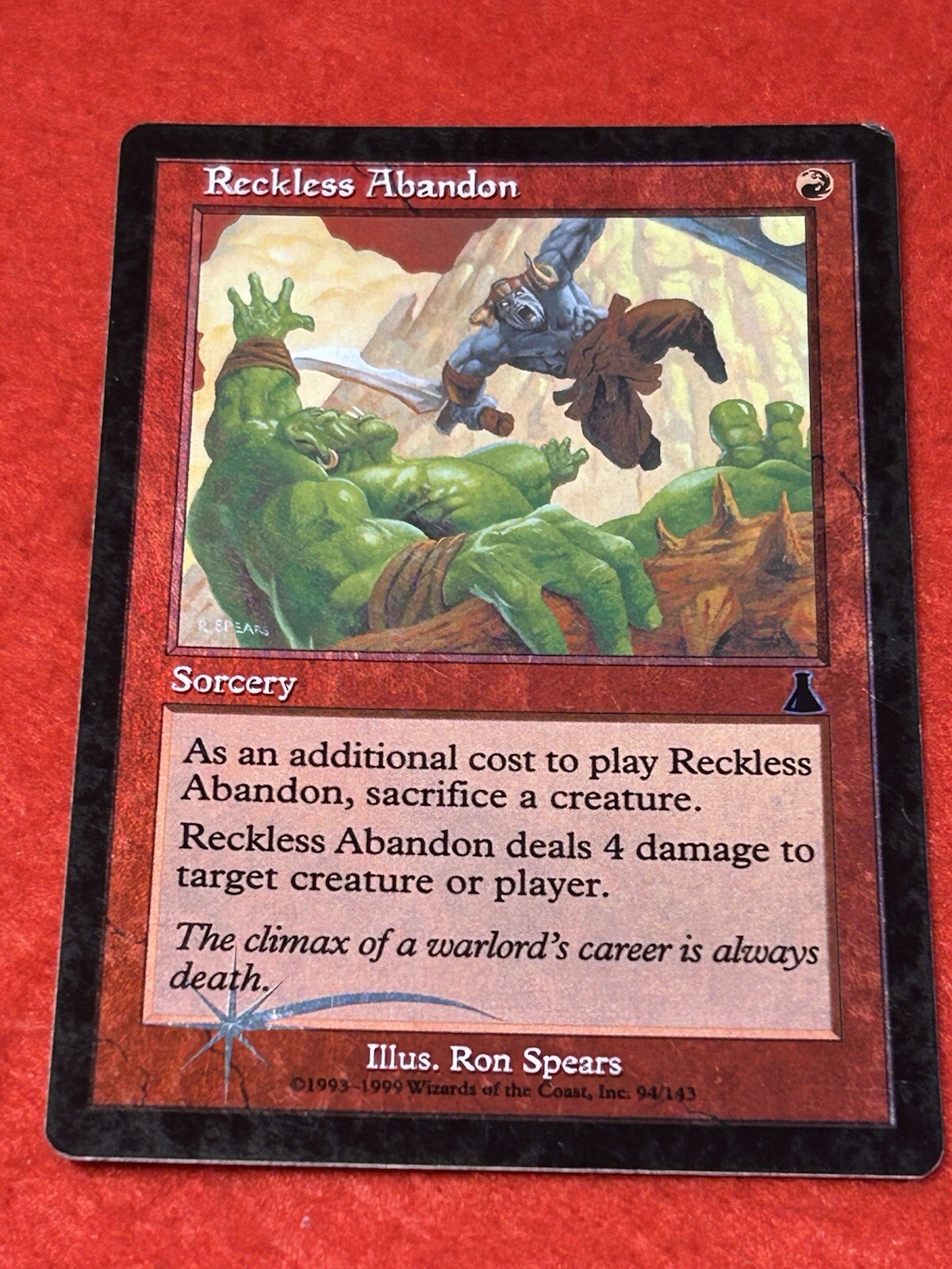 MTG Reckless Abandon Foil 94/143 Promo MTG Reckless Abandon Foil 94/143 Promo