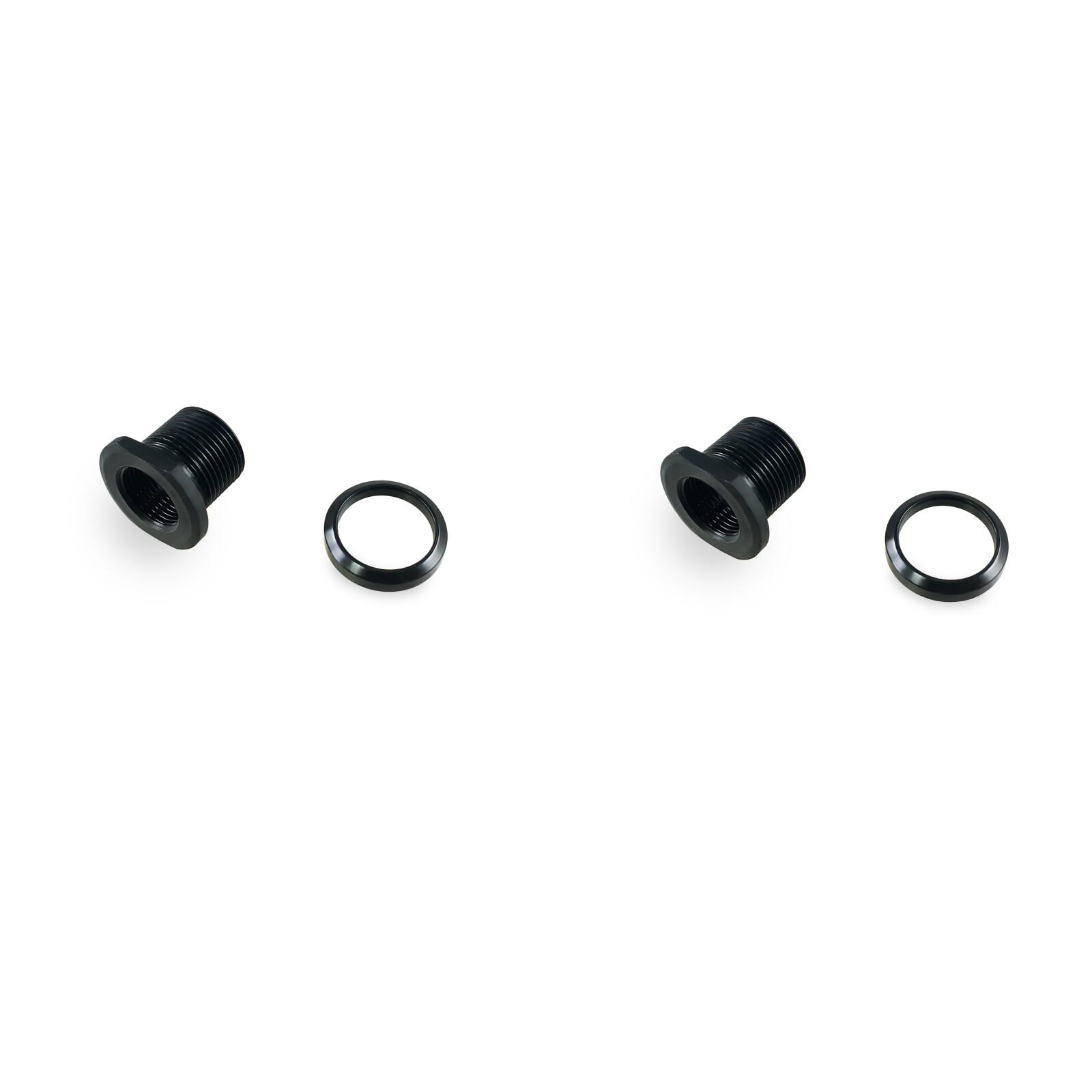 Thread Adapter 1/2 x 28 Thread to 5/8x24 with Crush Washer Aluminum 2/4/6/9 pack