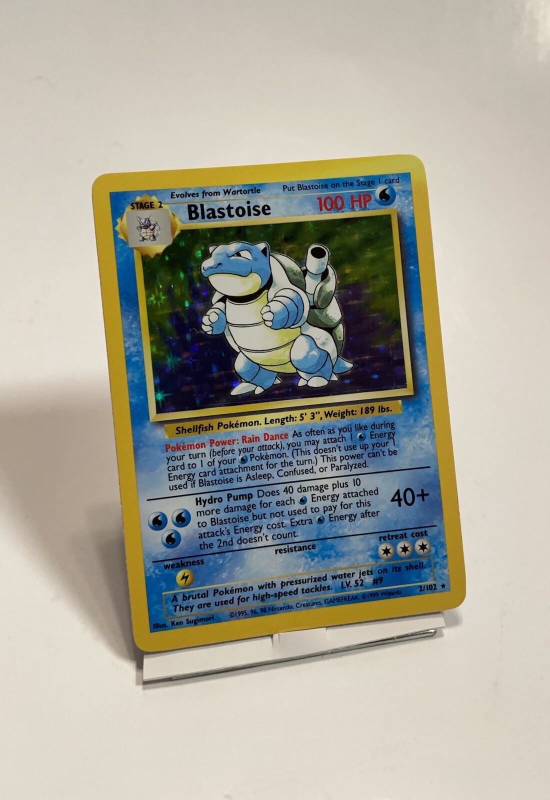Pokémon Card TCG Blastoise 2/102 HOLO RARE Base Set 1999 WOTC