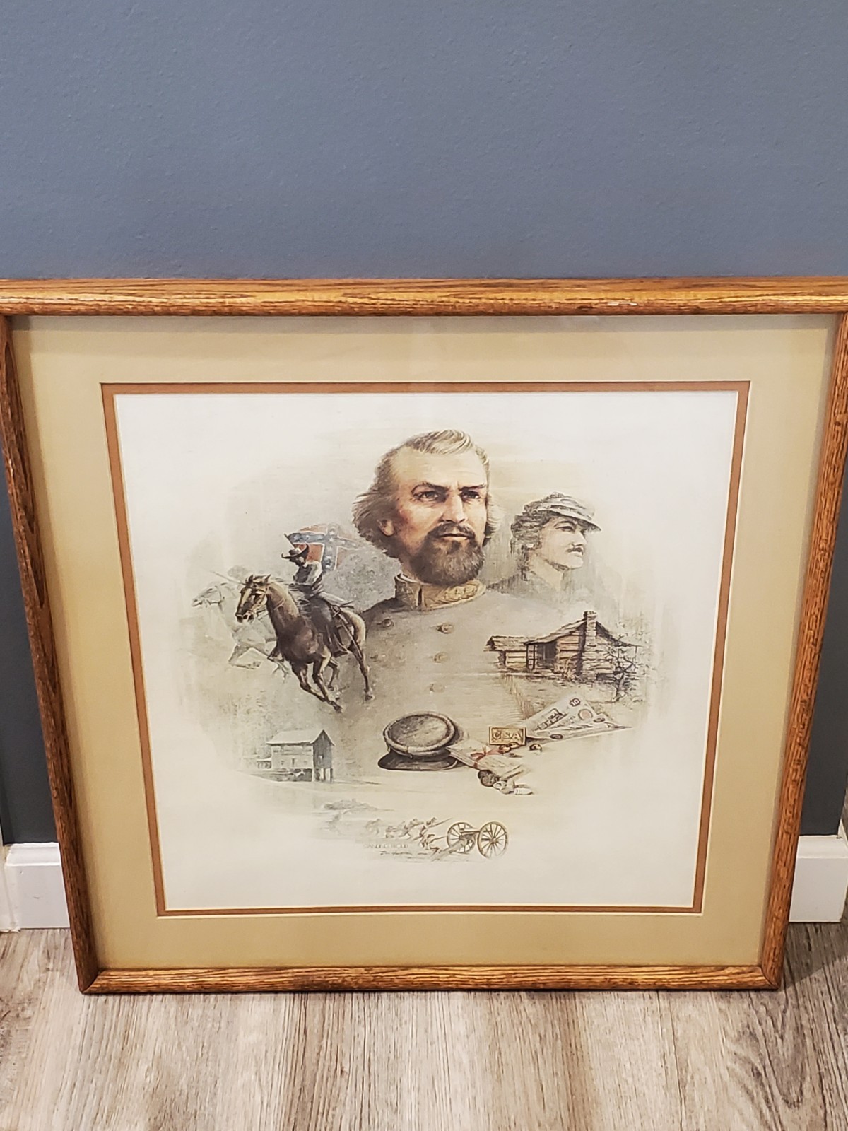 Vintage 1978 Ben Hampton STANDING PROUD Signed Framed Print 28.5\ Vintage 1978 Ben Hampton STANDING PROUD Signed Framed Print 28.5\