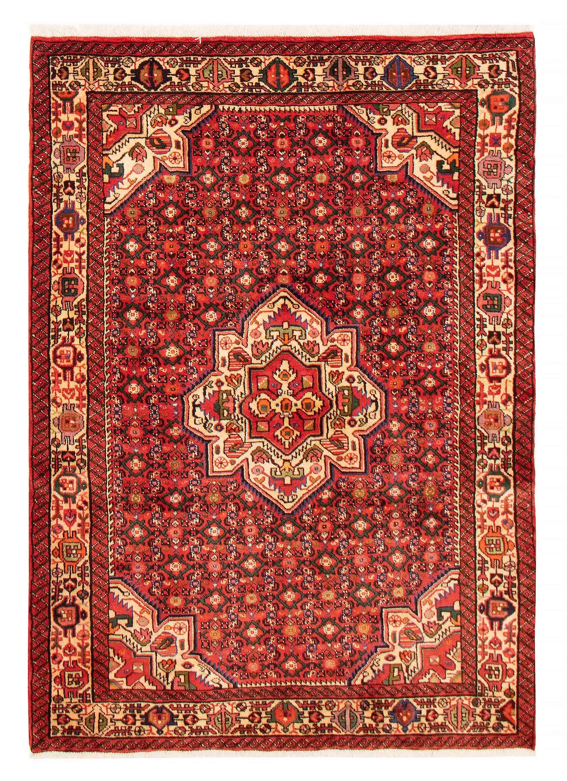 Vintage Traditional Hand-Knotted Area Rug 4'9