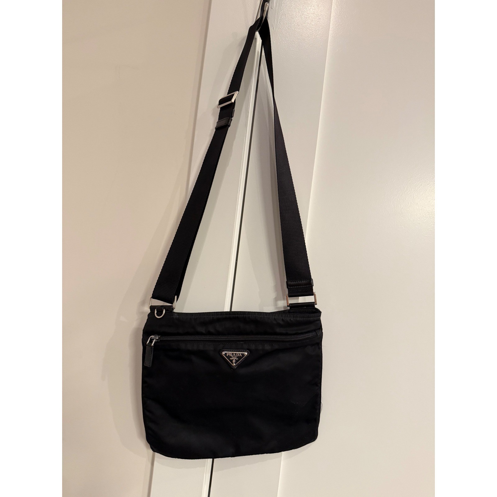 Prada Crossbody Bag Women OS Black Tessuto Nylon Vintage Y2K Luxury Designer Bag