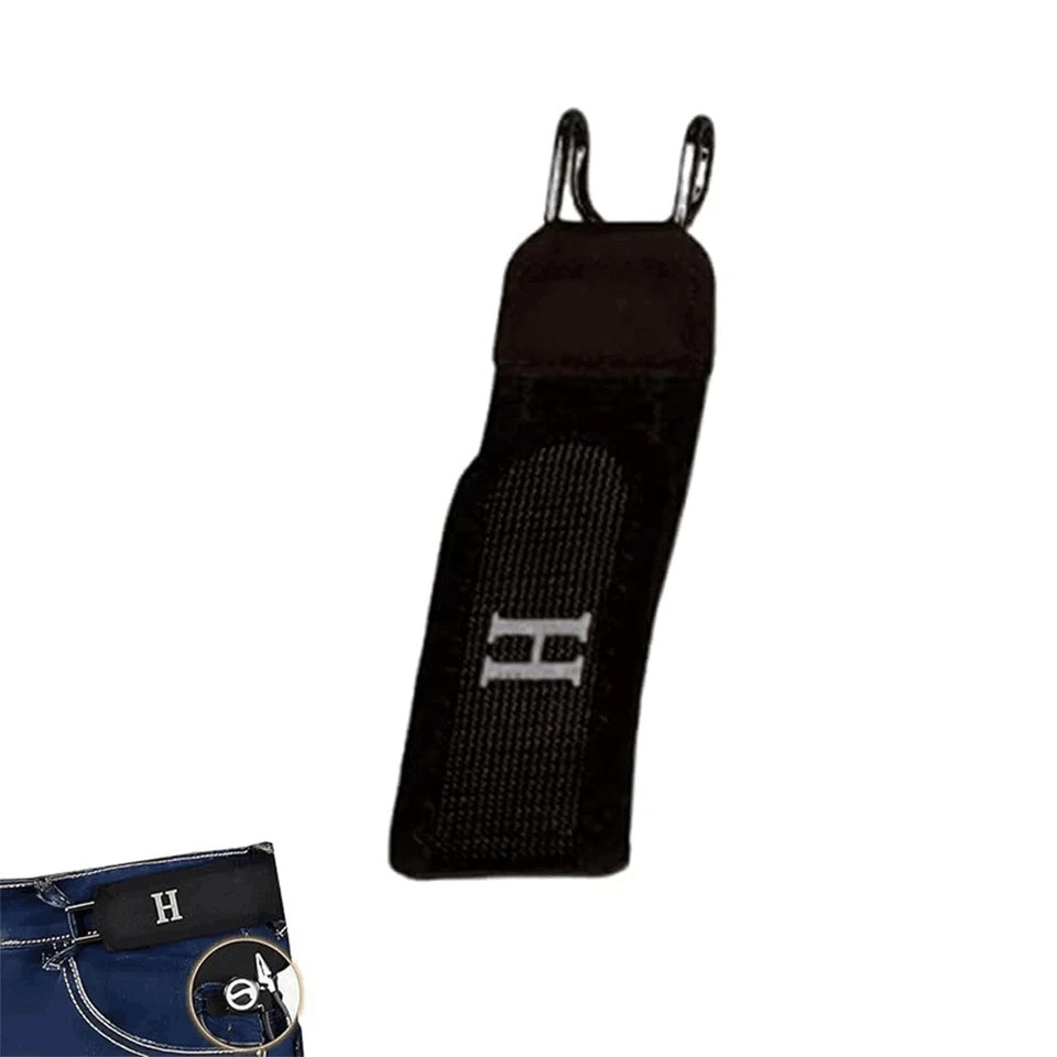 Tactical Metal Hook Elastic Belt Unisex Buckle,Less Invisible Waist Belt Closure