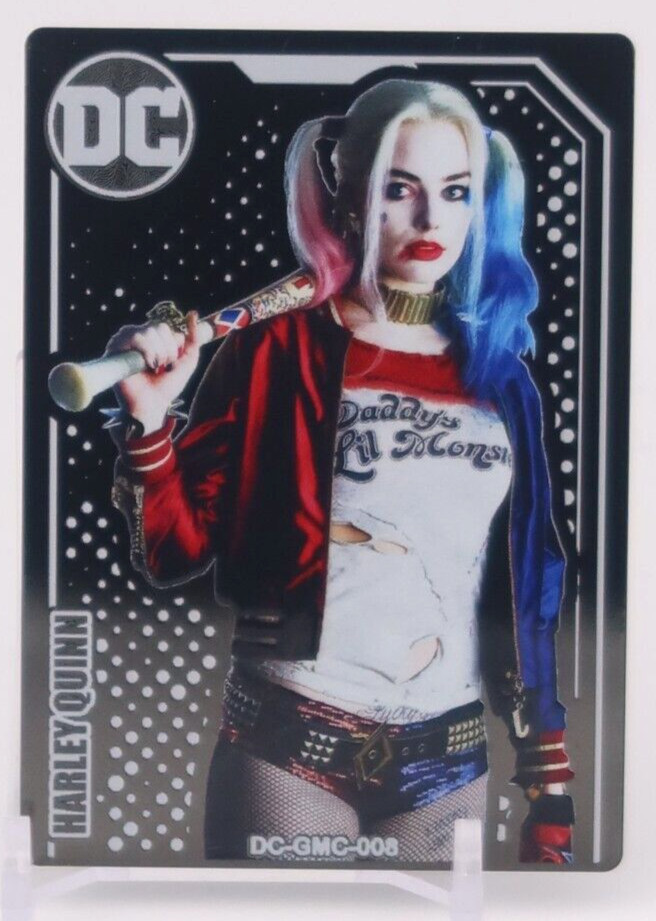 2022 DCEU Trading Cards HARLEY QUINN MARGOT ROBBIE METAL BOX TOPPER #DC-GMC-008