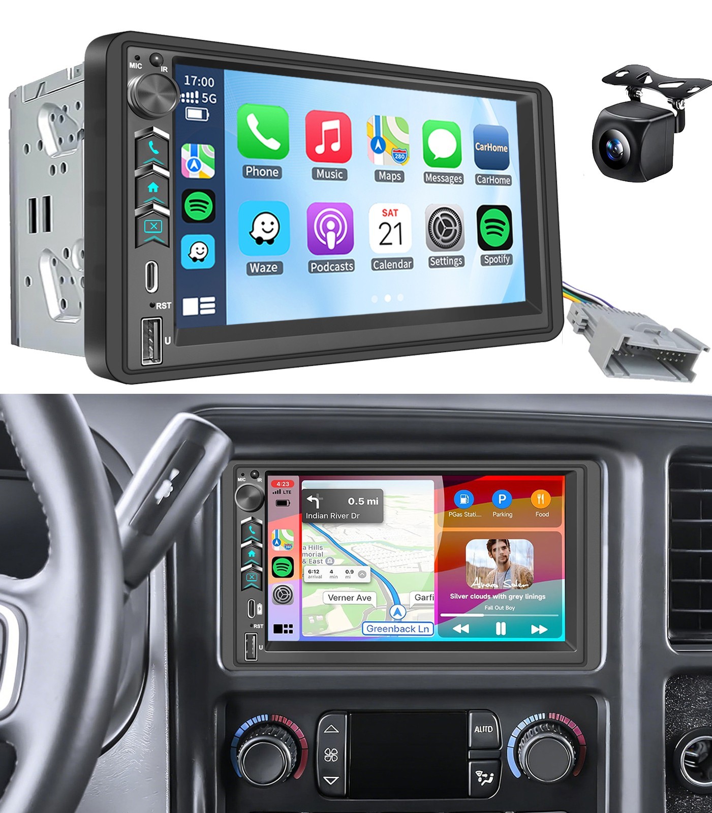 Plug Play For 2004-2012 Chevy Colorado Apple Carplay Stereo Radio Head Unit Plug Play For 2004-2012 Chevy Colorado Apple Carplay Stereo Radio Head Unit