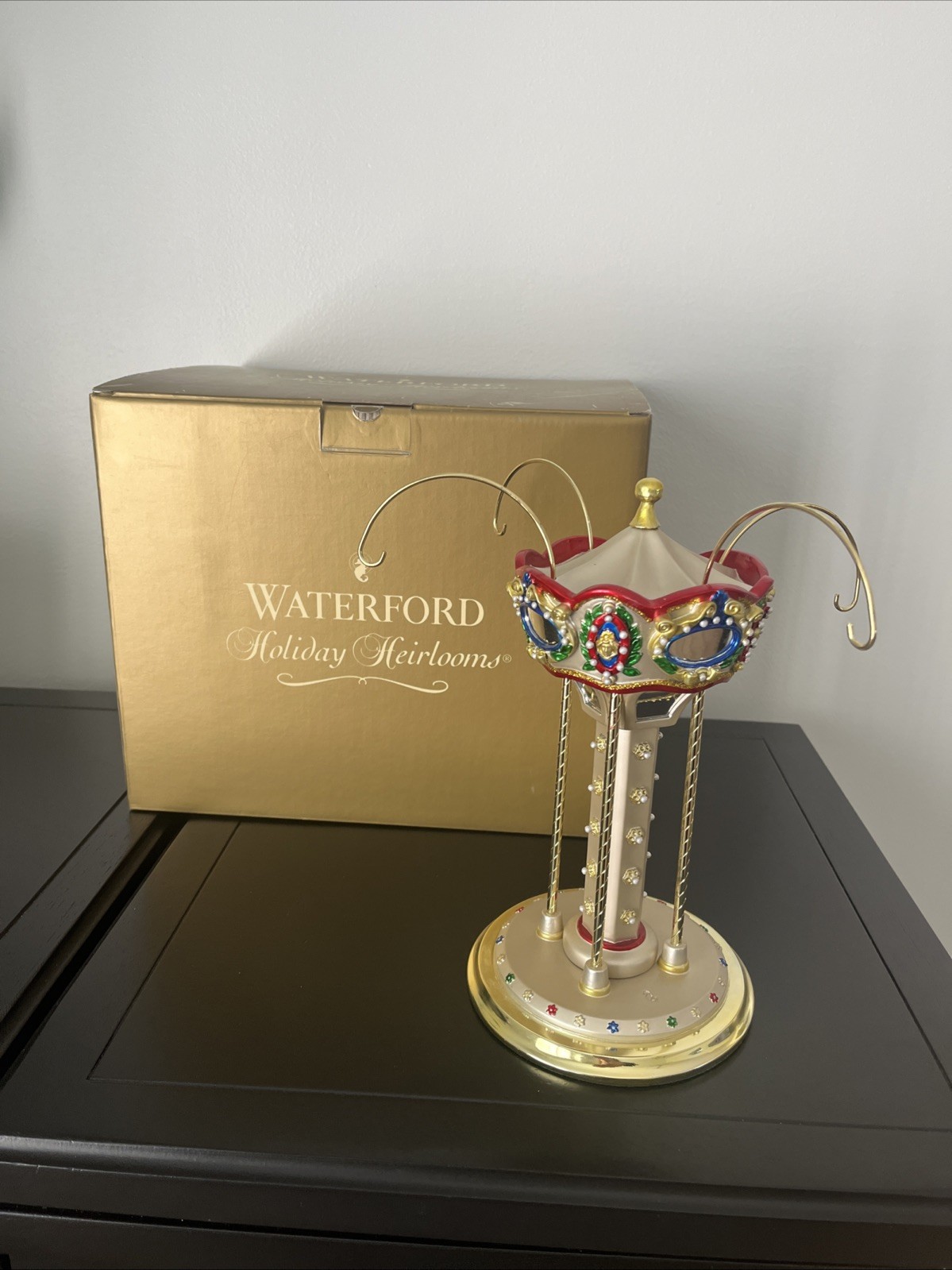 Waterford Holiday Heirlooms Carousel Ornament Stand #121627 Display Holder RARE Waterford Holiday Heirlooms Carousel Ornament Stand #121627 Display Holder RARE