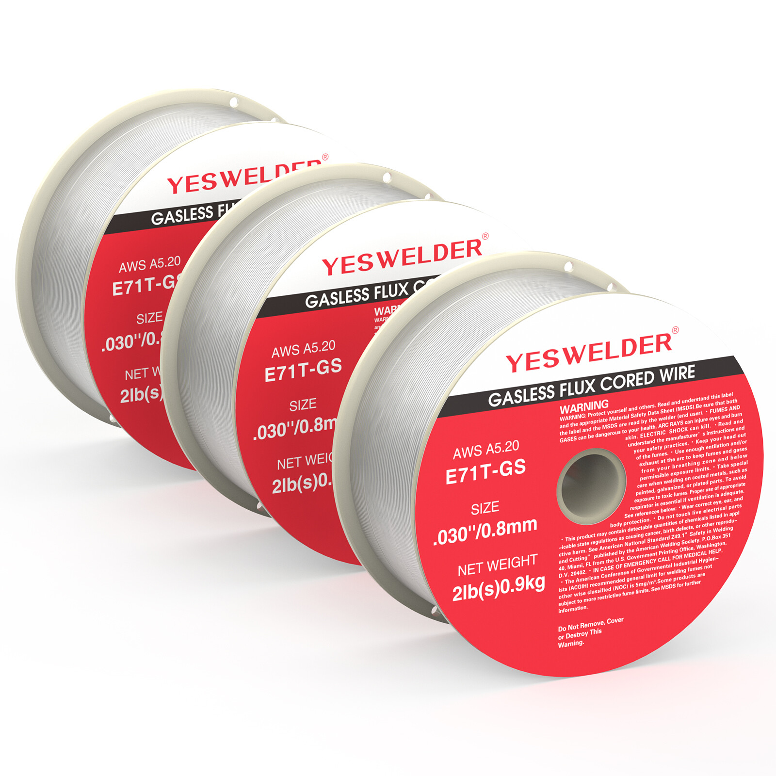 Flux Core Gasless Mig Wire, Mild Steel-E71TGS .030