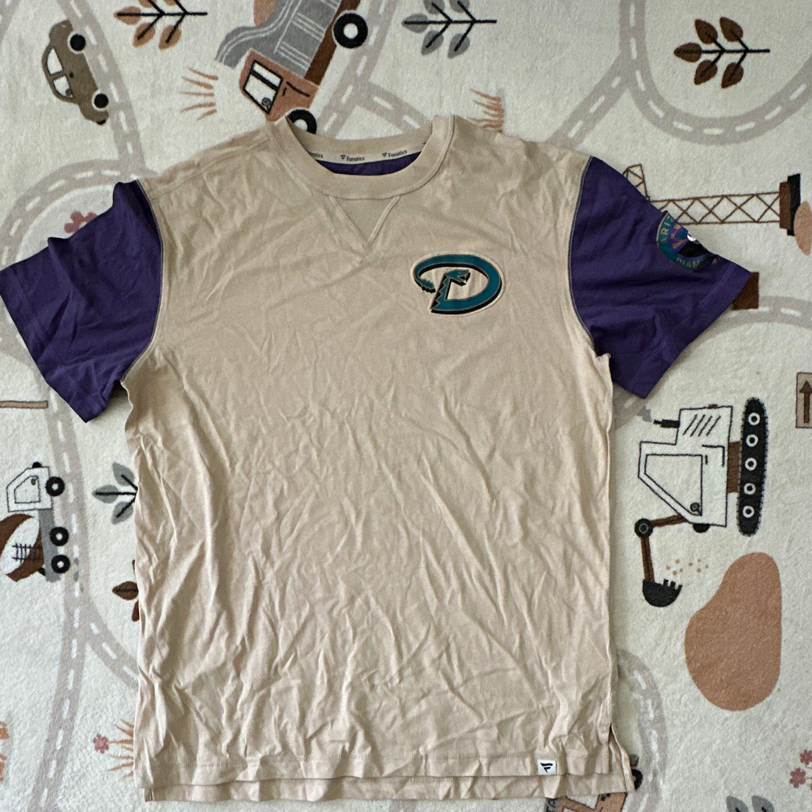 Fanatics Arizona Diamondbacks Baseball Shirt White/Purple MLB Fan Tee Fanatics Arizona Diamondbacks Baseball Shirt White/Purple MLB Fan Tee