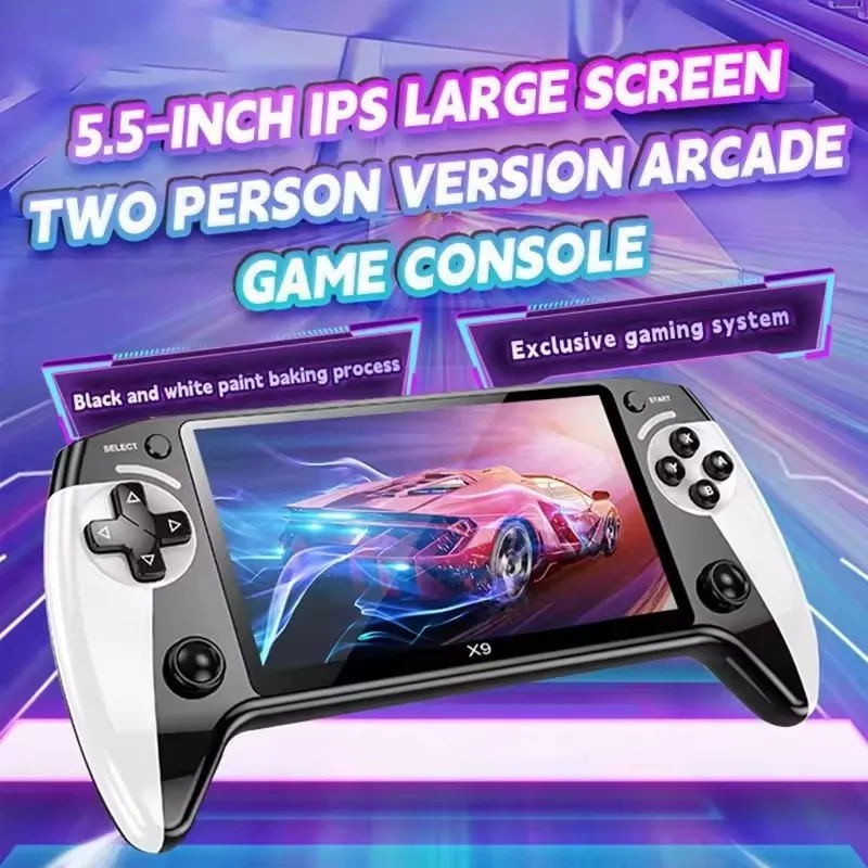 X9 Handheld Game Console 5.5 Inch IPS Screen, Video Games 10000+ Games NEW