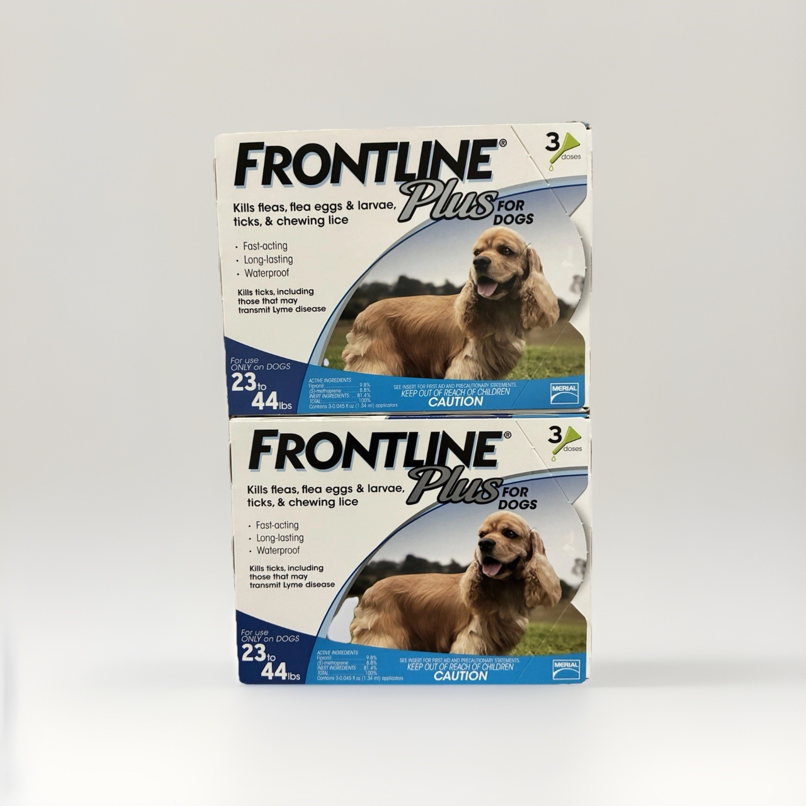 Frontline Plus Flea & Tick For Dogs 23-44 Lbs.  6 Doses EPA. Approved