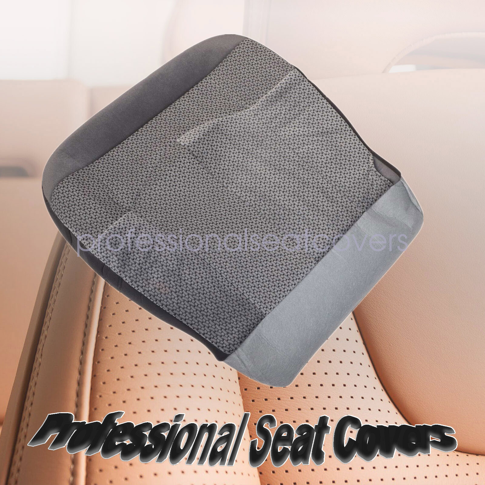 Driver Bottom Cloth Seat Cover Gray For 1999 2000 2001 2002 2003 Ford F150 XLT