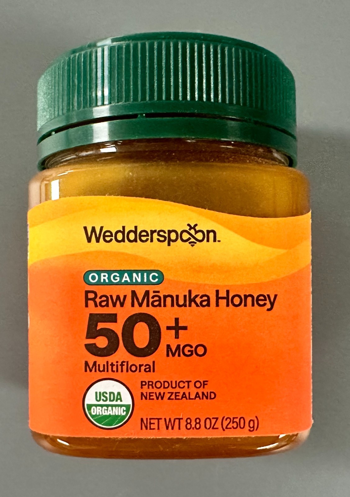 Wedderspoon MANUKA HONEY NEW ZEALAND RAW 50+ MGO ORGANIC 8.8oz 250g Exp 8/28 Wedderspoon MANUKA HONEY NEW ZEALAND RAW 50+ MGO ORGANIC 8.8oz 250g Exp 8/28