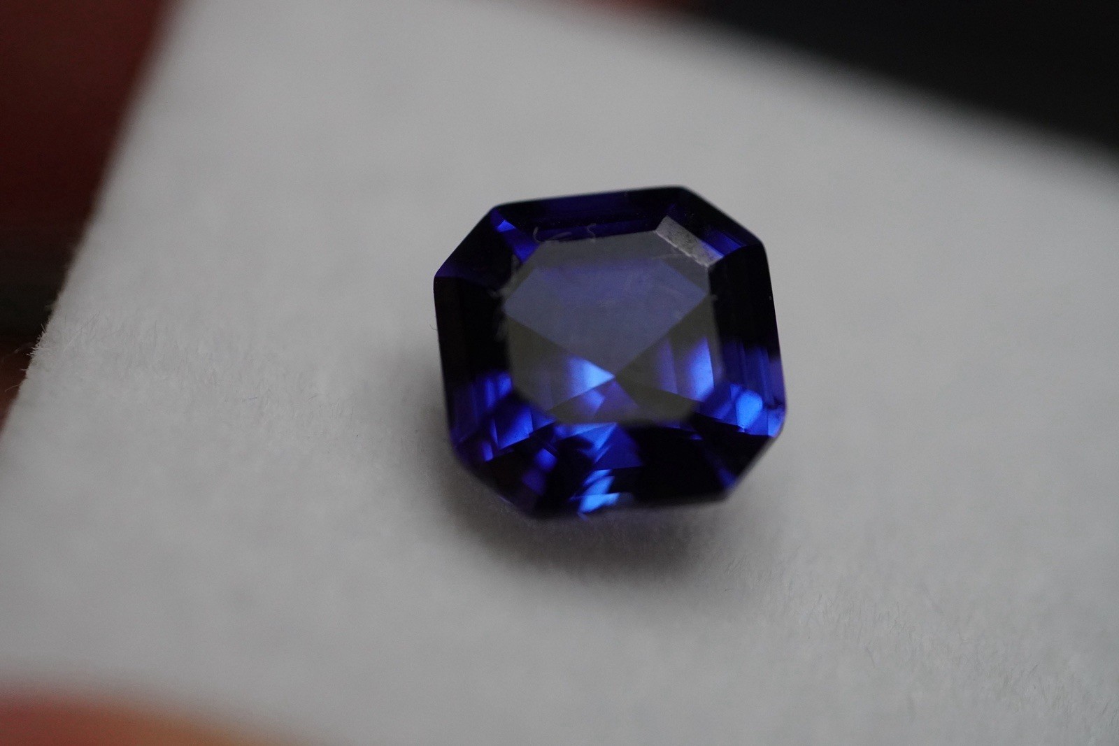 2.20ct Lab-Created Blue Sapphire Assher Cut Loose Sapphire Gemstone